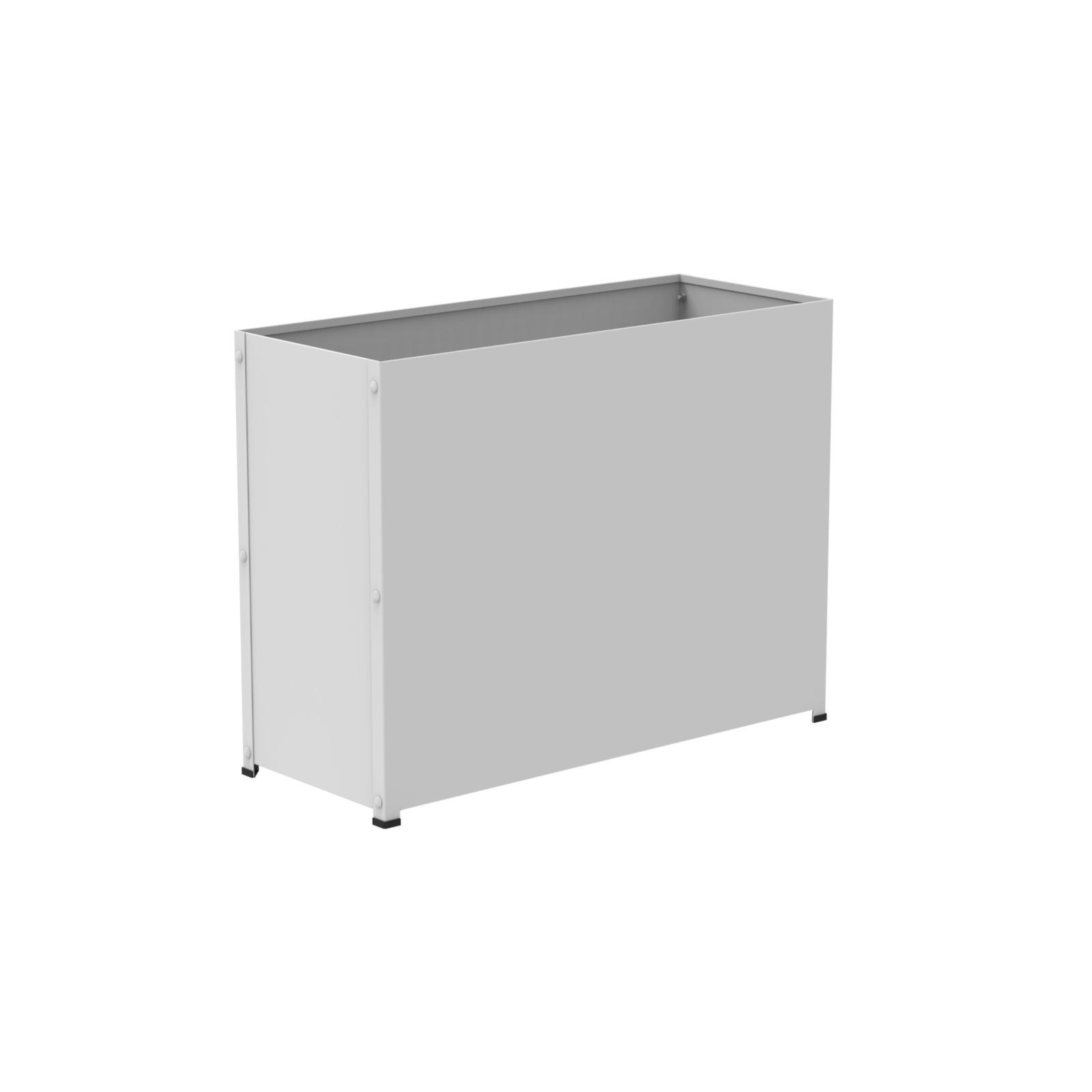 Jardinera rectangular de metal "Box" jarrón de jardín con divisor 86x35 cm