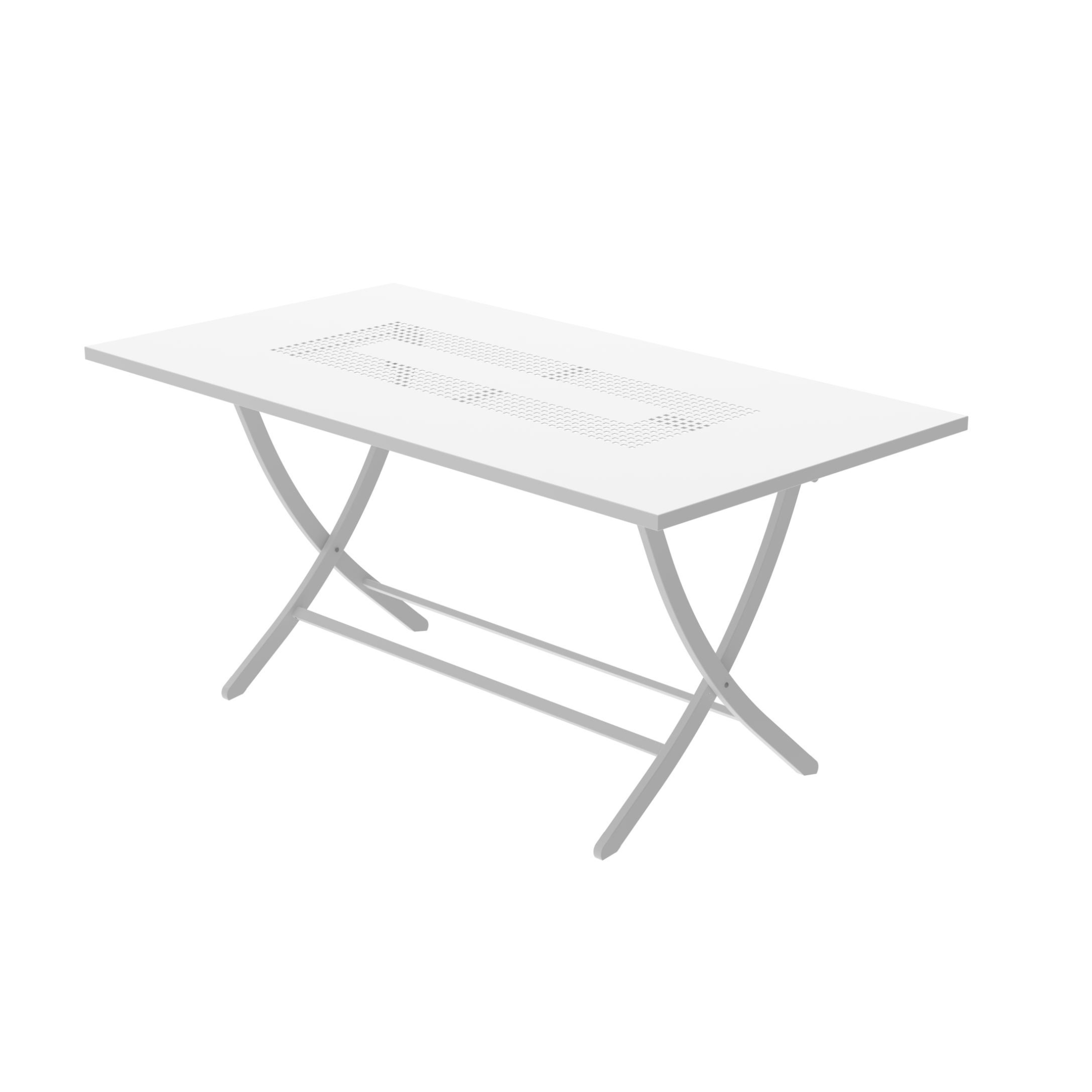 Table pliante rectangulaire "Vegas" en métal galvanisé pour jardin h 75 cm