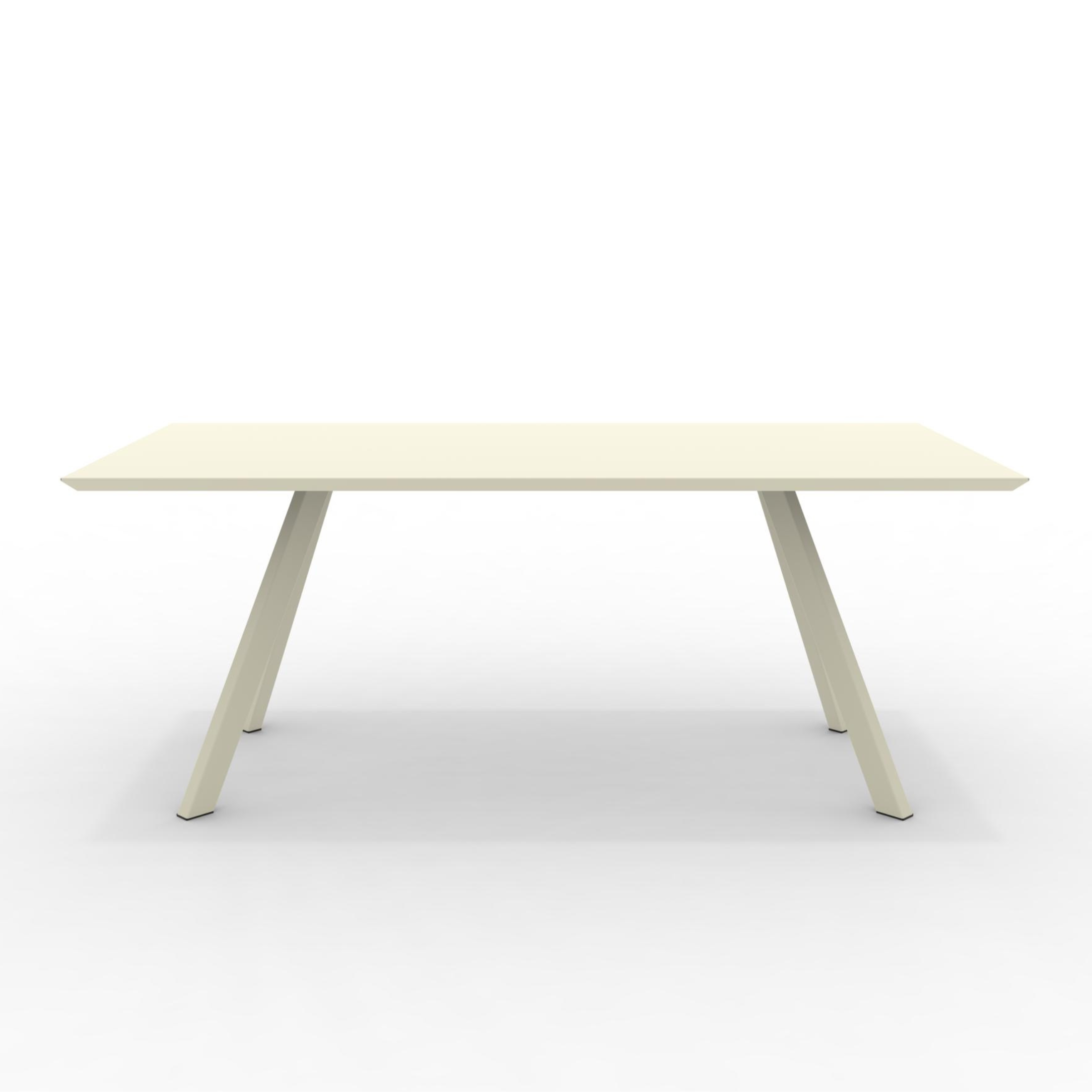 Table fixe en métal peint "Daisy8" pour jardin moderne 185x90 cm 75h