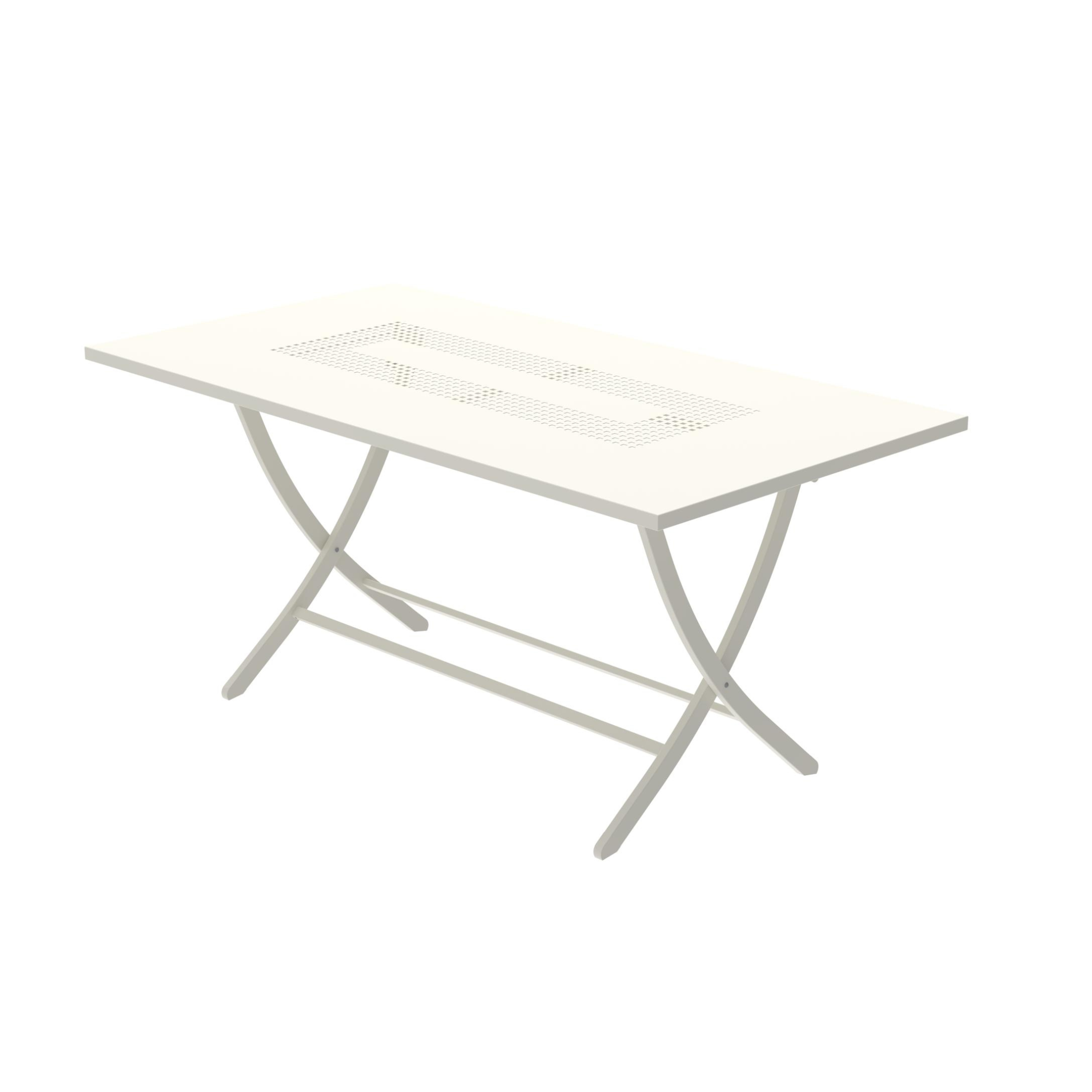 Table pliante rectangulaire "Vegas" en métal galvanisé pour jardin h 75 cm