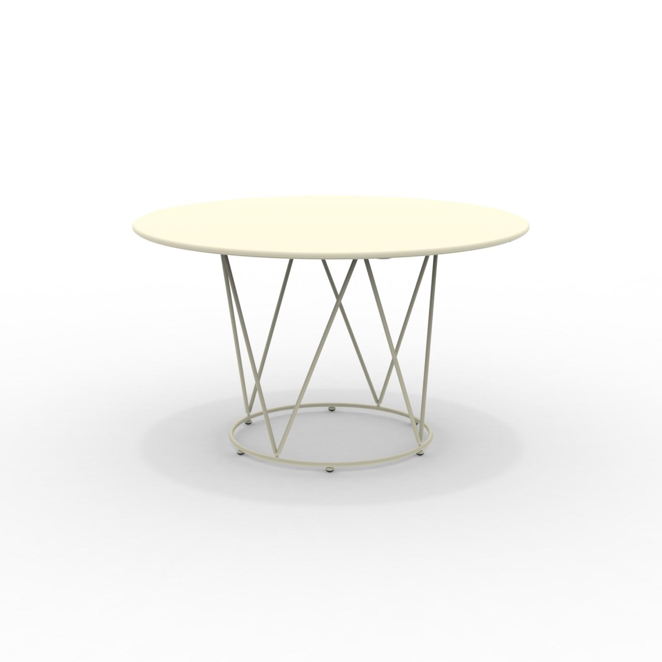 Table de jardin et bar ronde en métal galvanisé avec socle amovible "Daisy6"