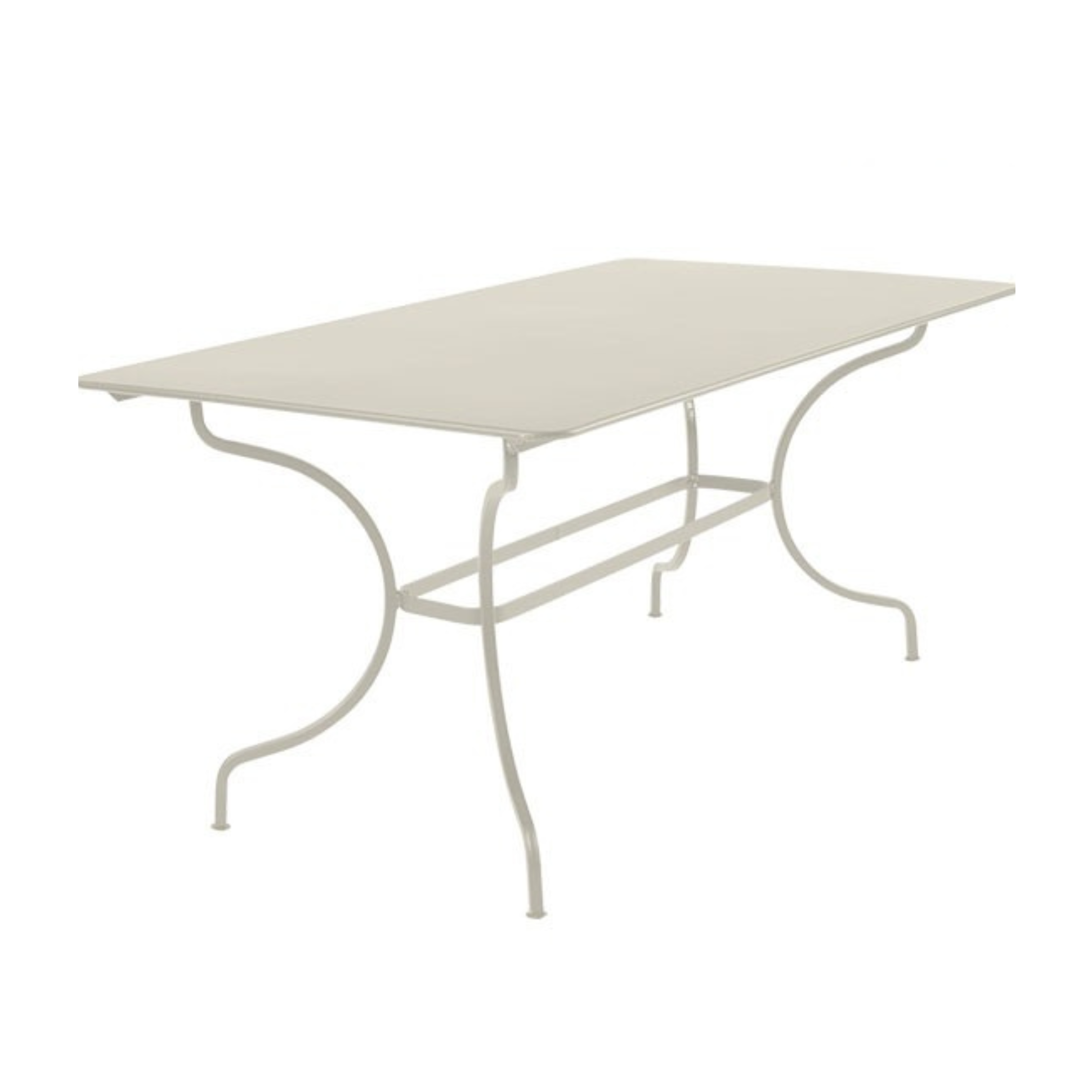 Tavolo rettangolare da pranzo in metallo zincato "Tosca" per giardino cm 180x90 75h