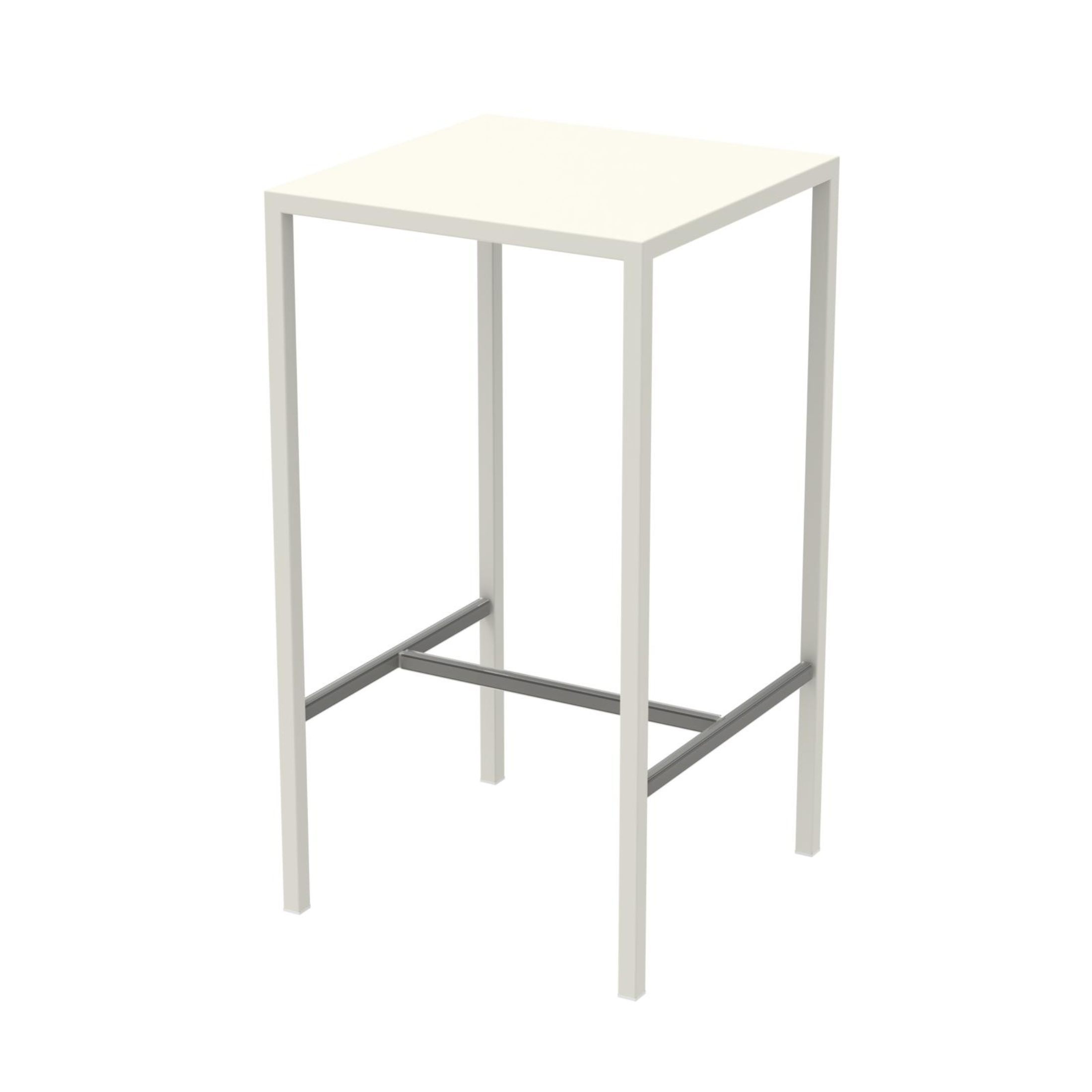 Tavolo alto in metallo verniciato "Seaside" da bar e giardino moderno h 110 cm