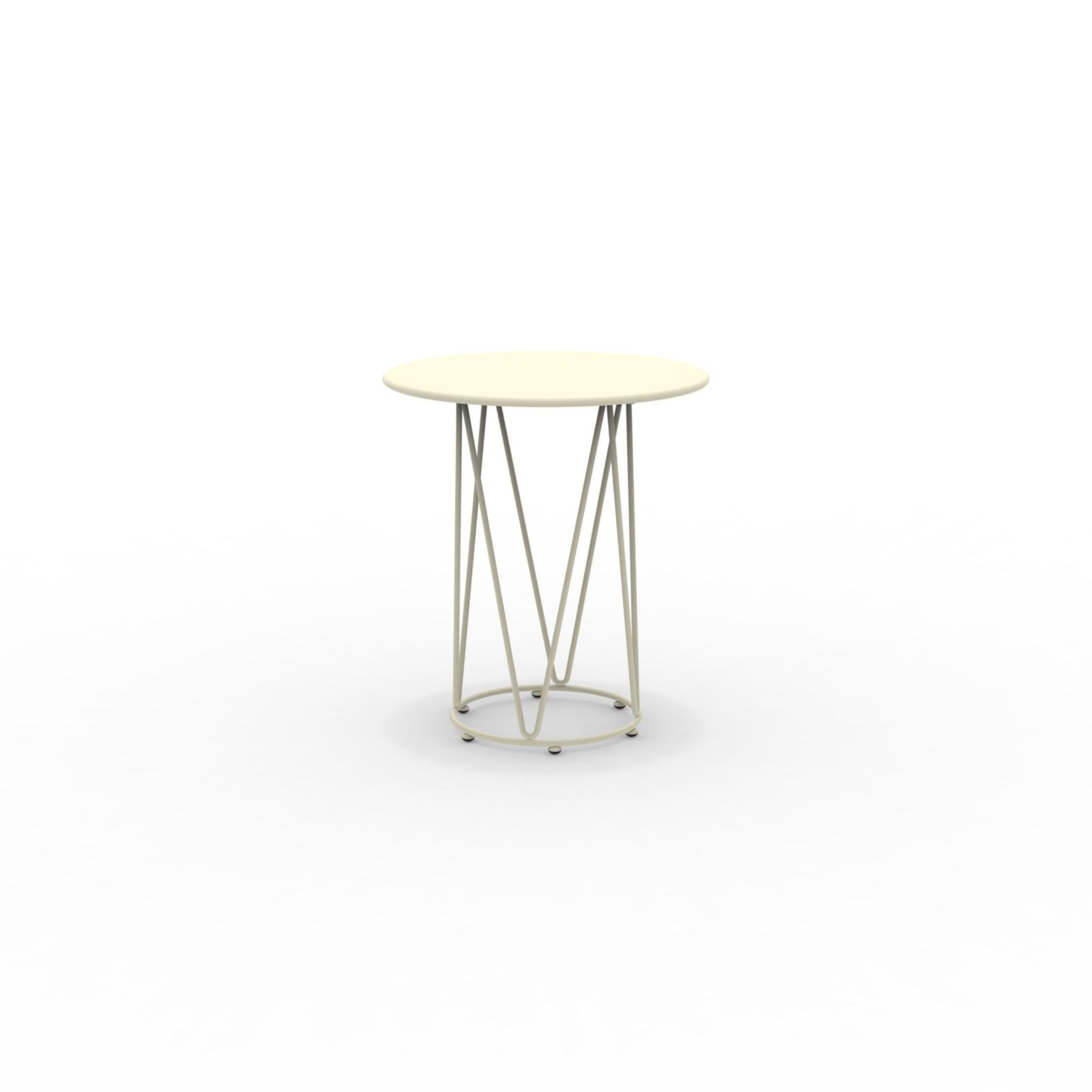 Table de jardin et bar ronde en métal galvanisé avec socle amovible "Daisy6"