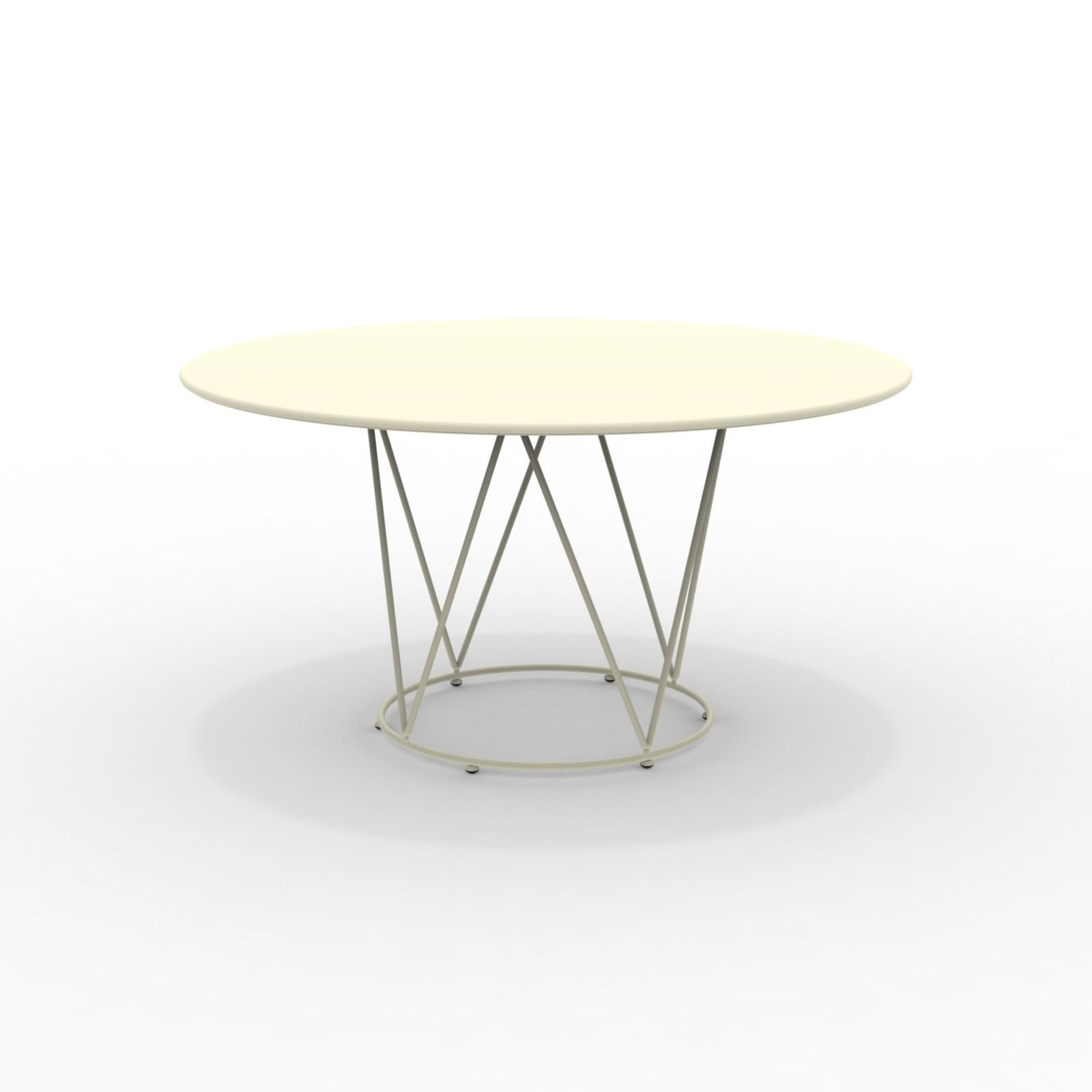 Table de jardin et bar ronde en métal galvanisé avec socle amovible "Daisy6"