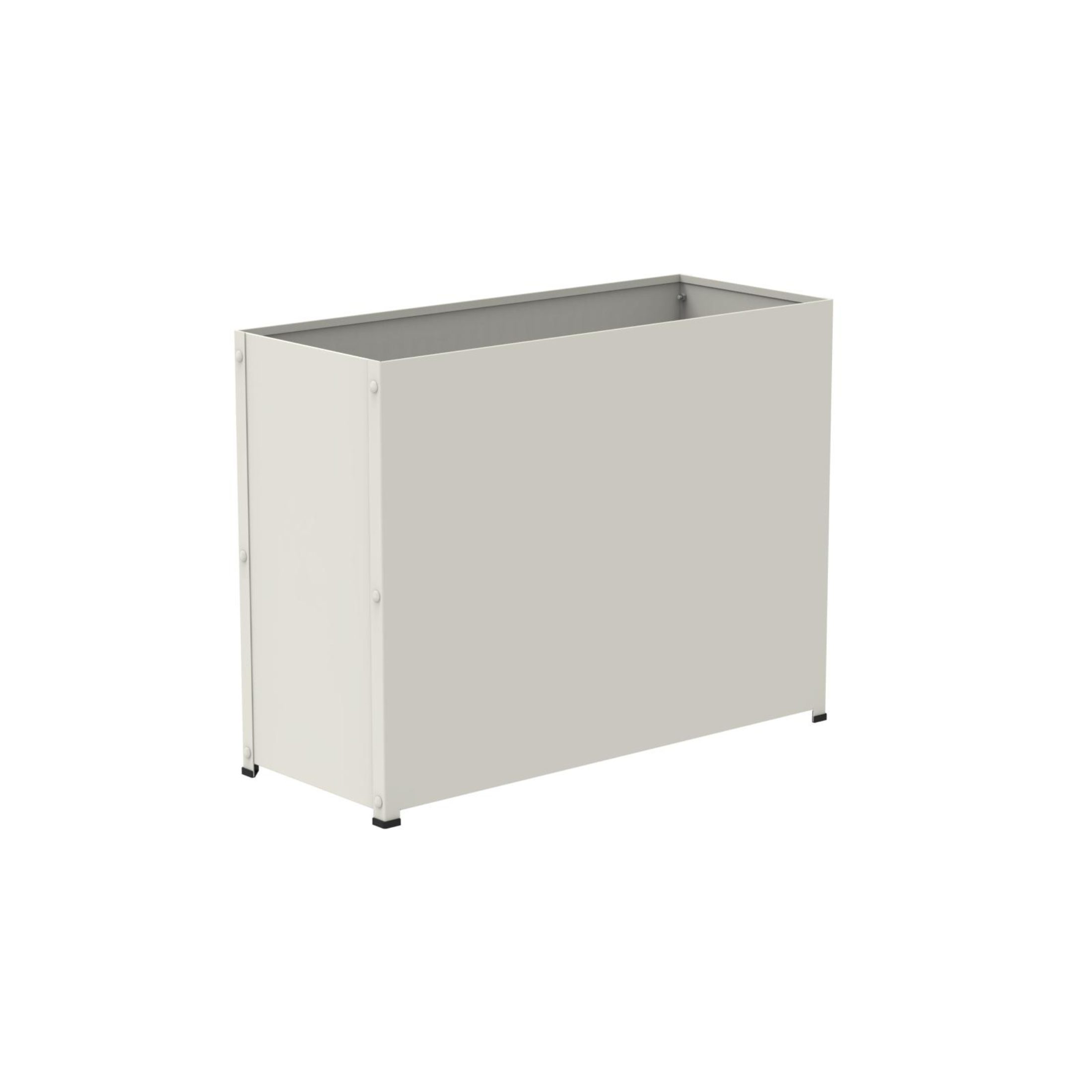 Jardinera rectangular de metal "Box" jarrón de jardín con divisor 86x35 cm