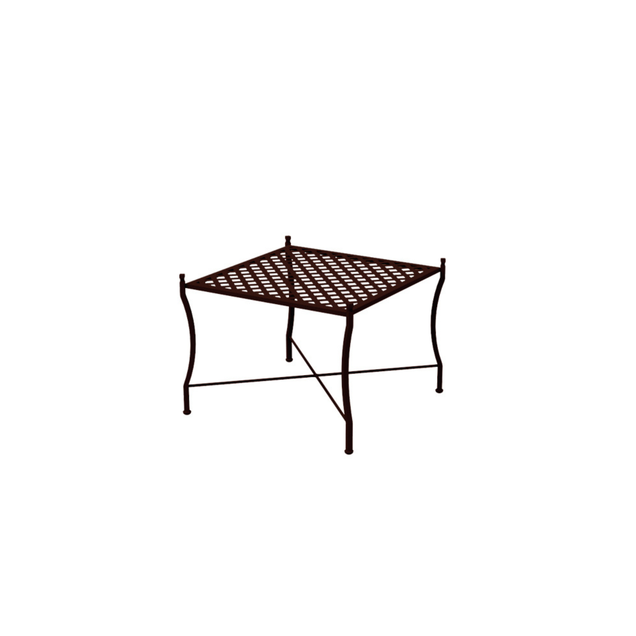 Table basse en métal "Printemps" table basse pour jardin 64x64 cm 49h