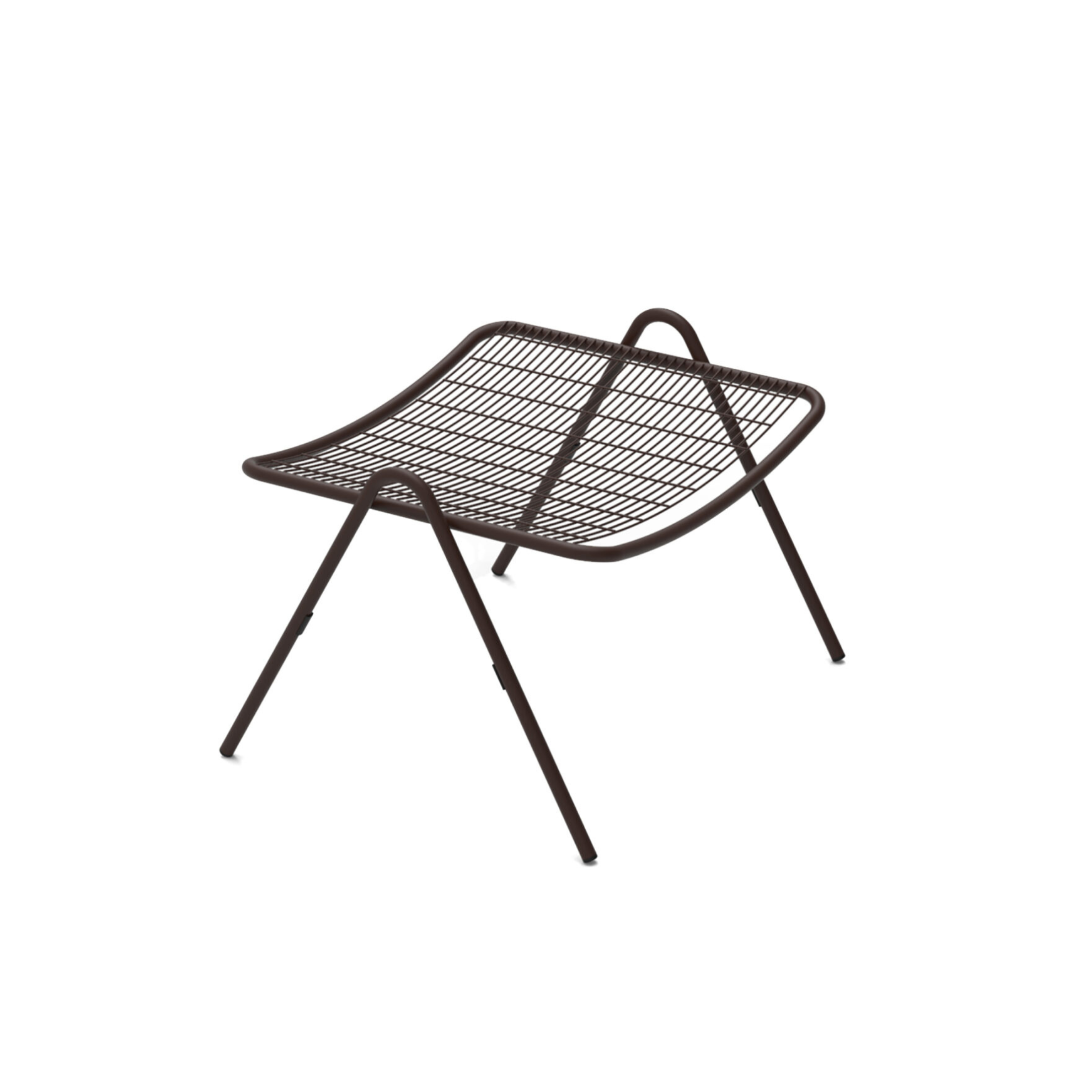 Repose-pieds en métal peint Tabouret bas de jardin "Roma" 65x54 cm 44h