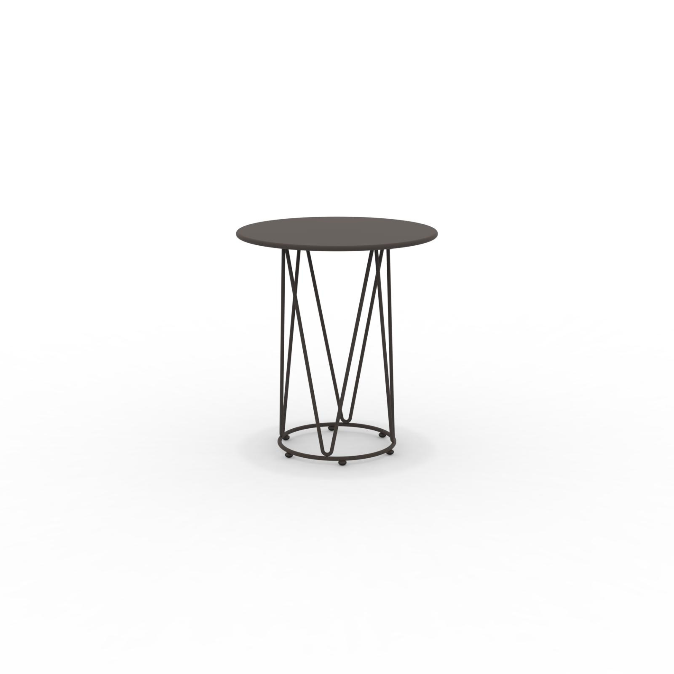 Table de jardin et bar ronde en métal galvanisé avec socle amovible "Daisy6"