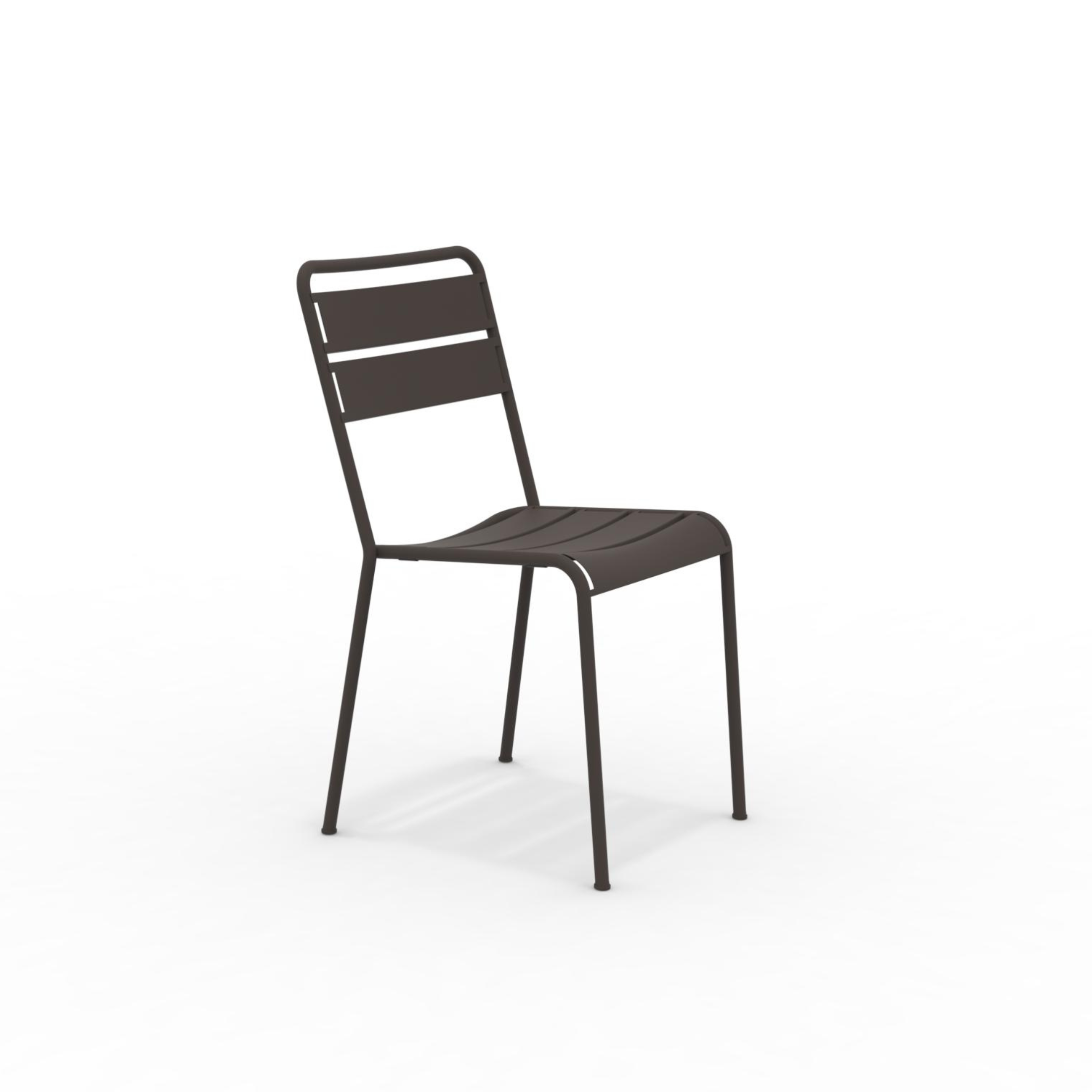 Set di sedie da giardino in metallo verniciato "Twist" moderne ed impilabili cm 45x57 86h