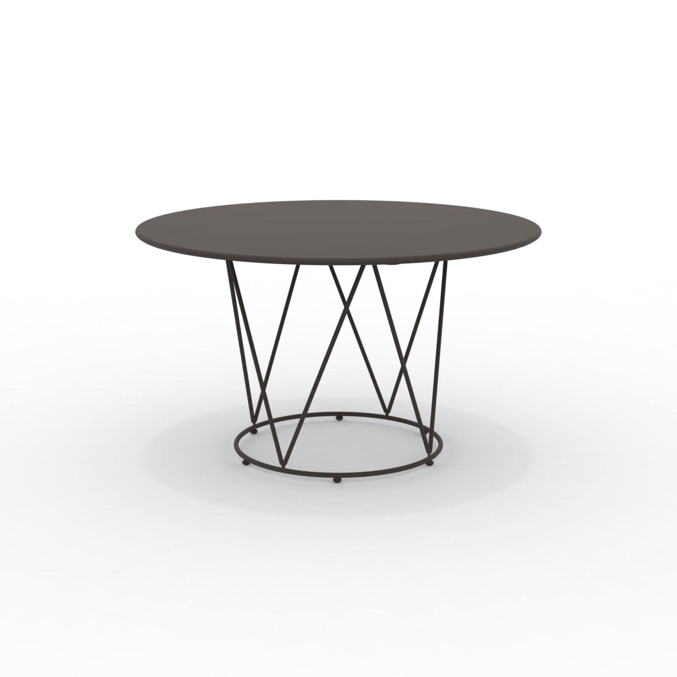 Table de jardin et bar ronde en métal galvanisé avec socle amovible "Daisy6"