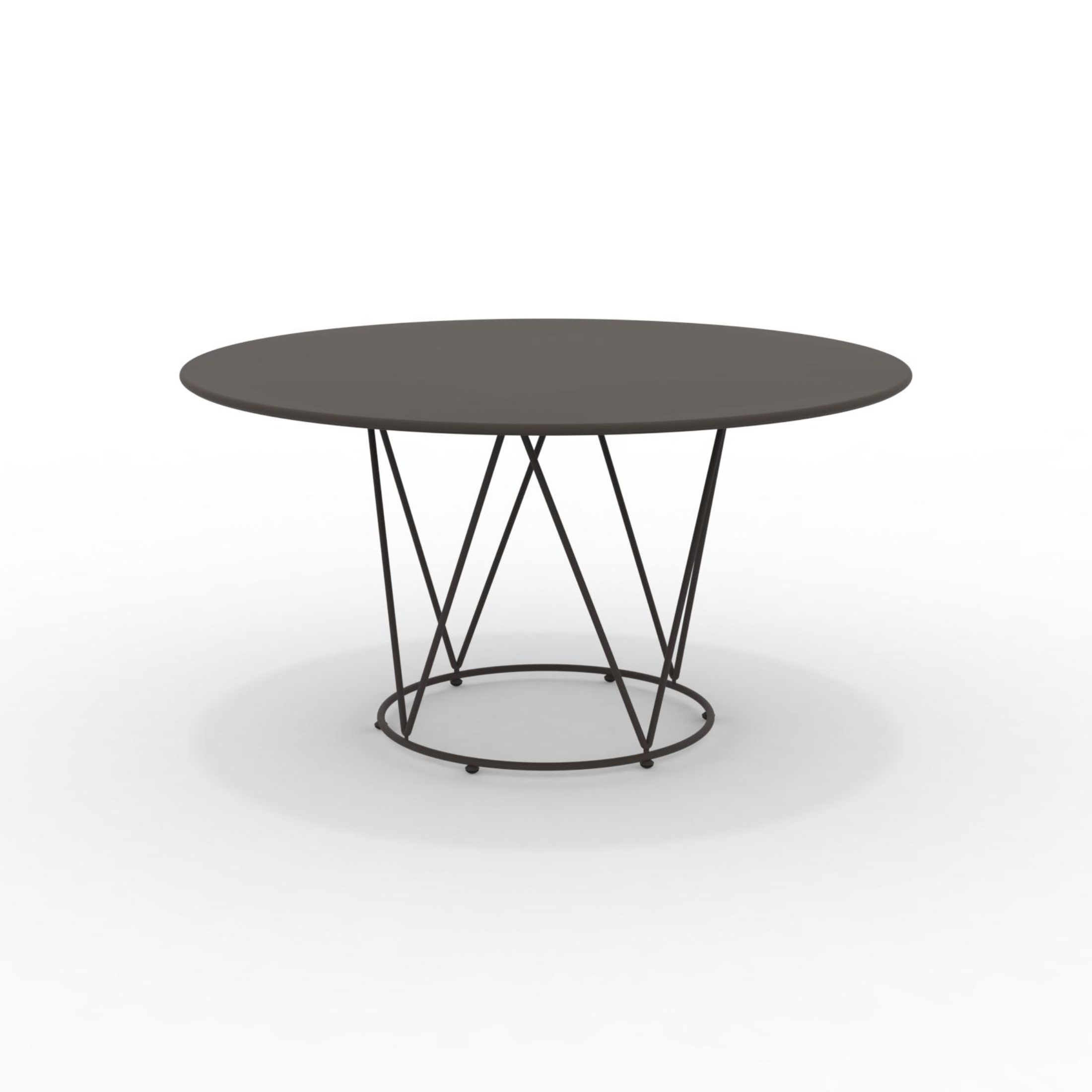 Table de jardin et bar ronde en métal galvanisé avec socle amovible "Daisy6"