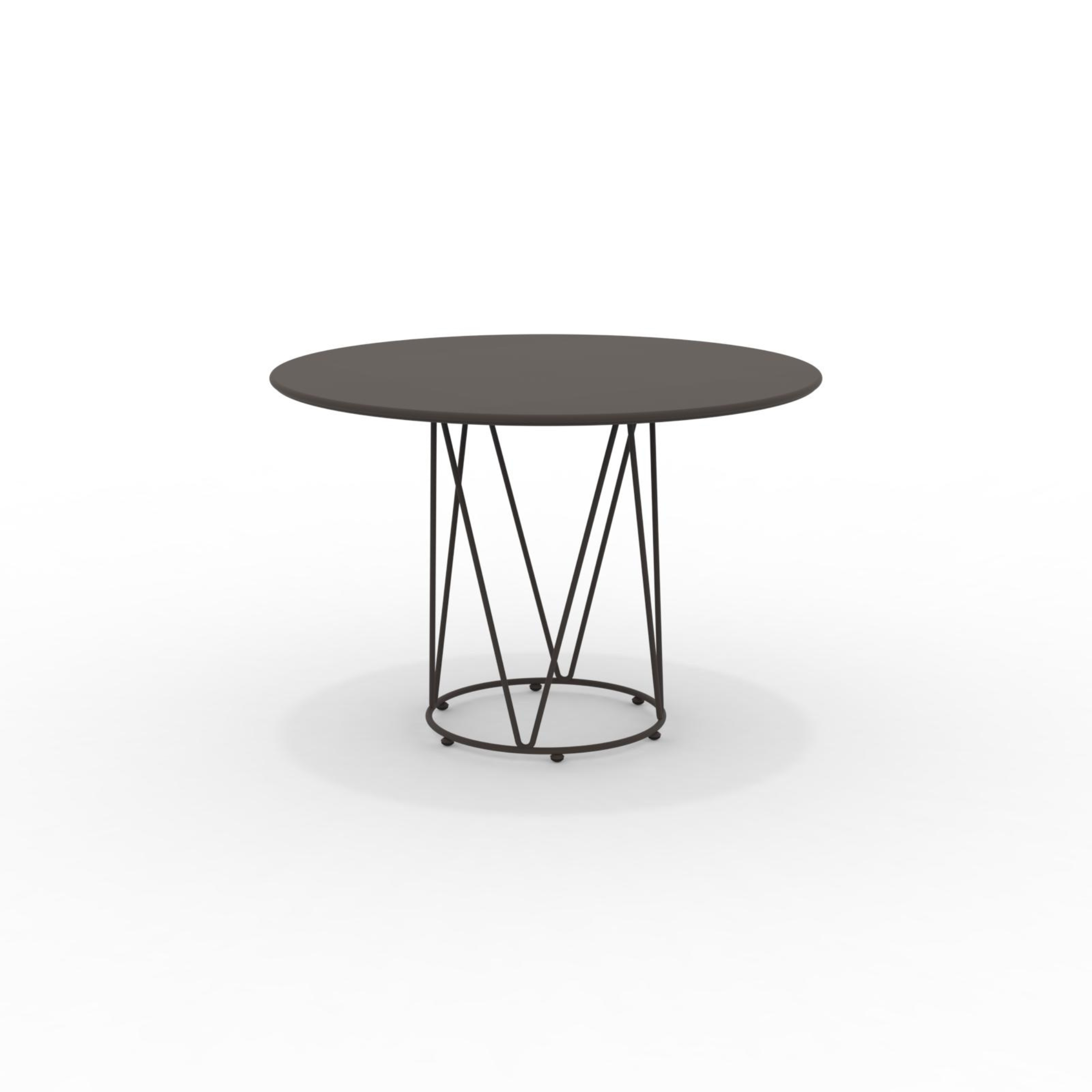 Table de jardin et bar ronde en métal galvanisé avec socle amovible "Daisy6"
