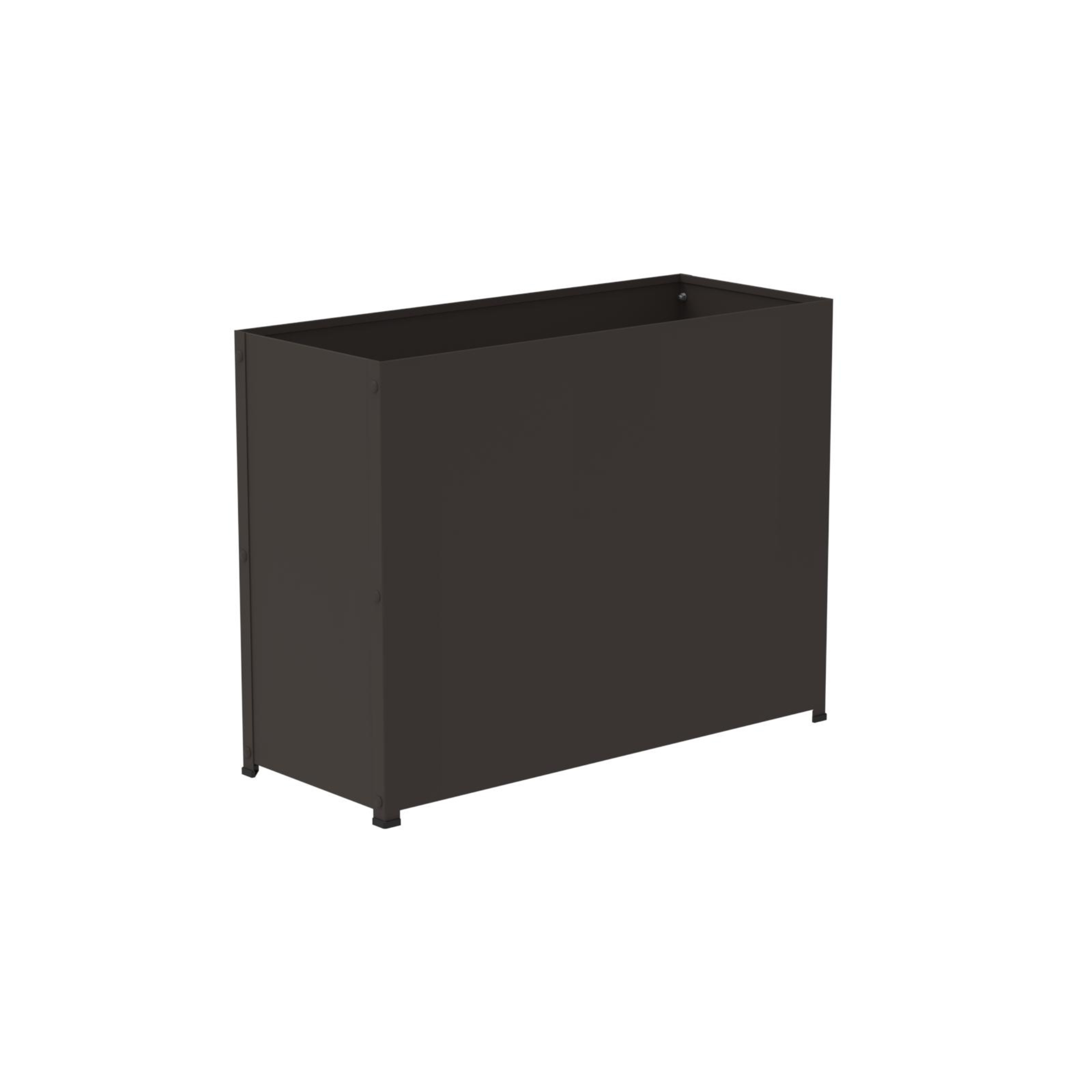 Jardinera rectangular de metal "Box" jarrón de jardín con divisor 86x35 cm