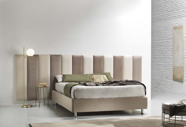 Set di 4 pannelli da parete imbottiti moderni "Mamo Wall" rivestimento per camere da letto