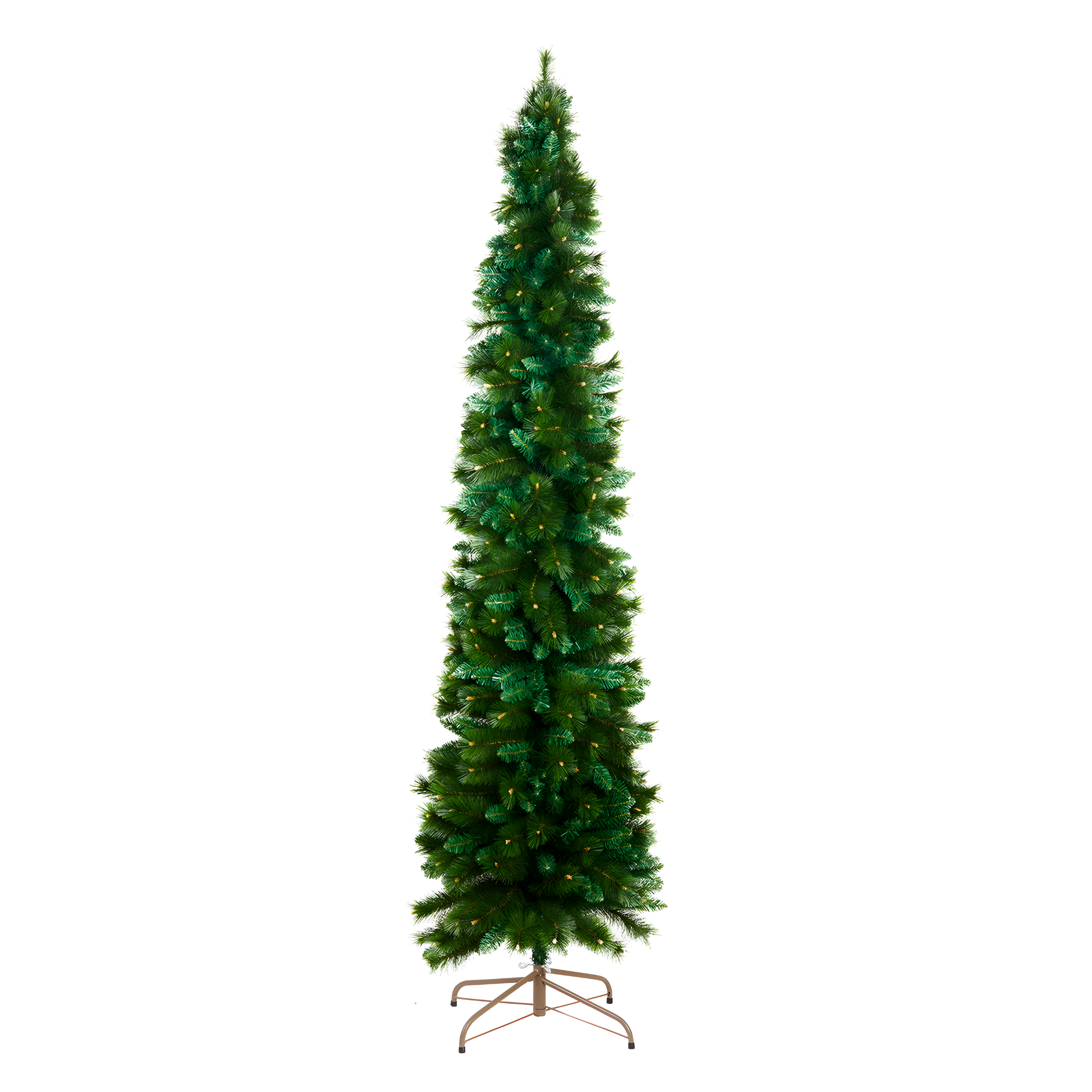 Sapin de Noël fin "Copenhagen" en PP et PVC effet aiguilles de pin