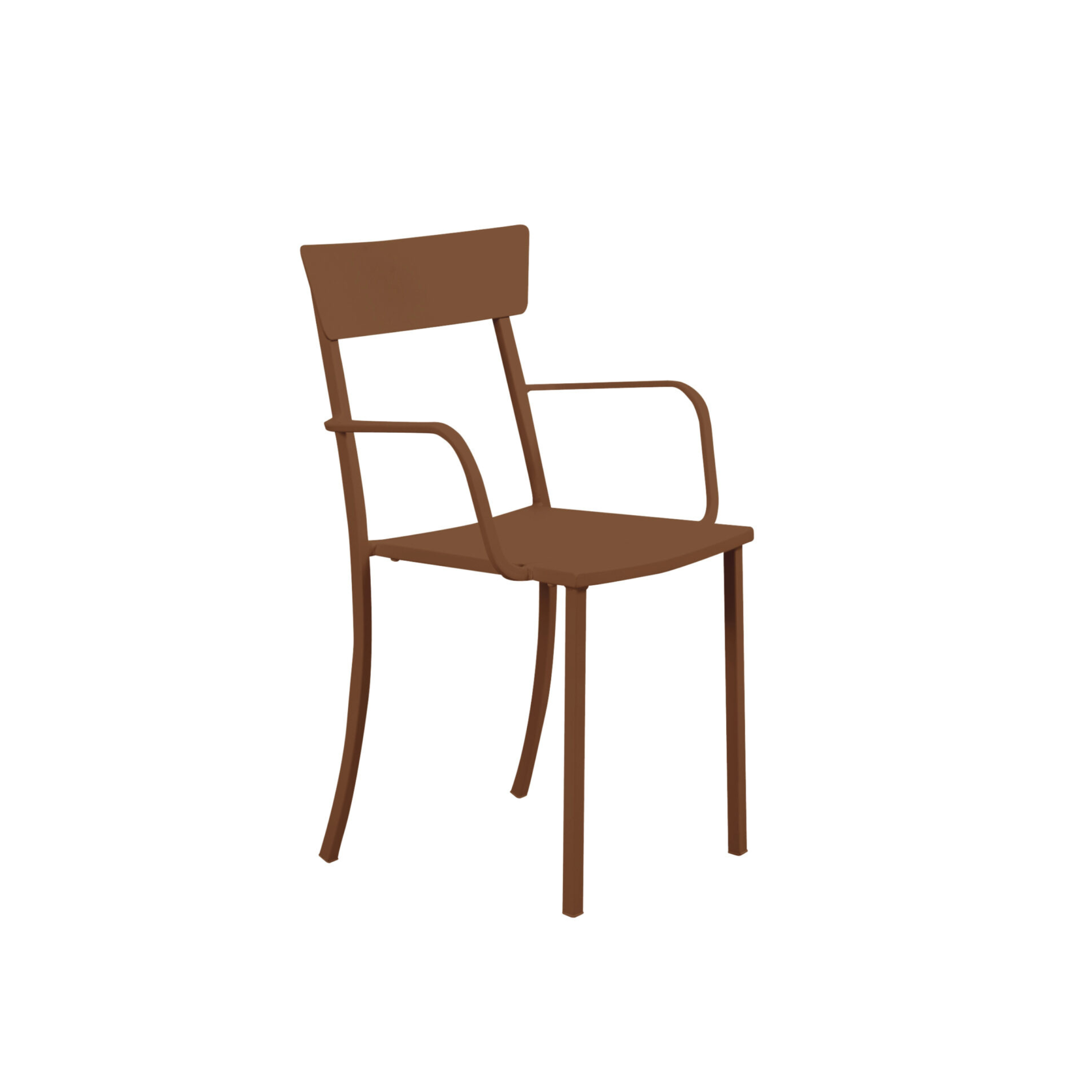 Set di sedie in metallo verniciato "Mogan" da giardino impilabili cm 52x50 88h