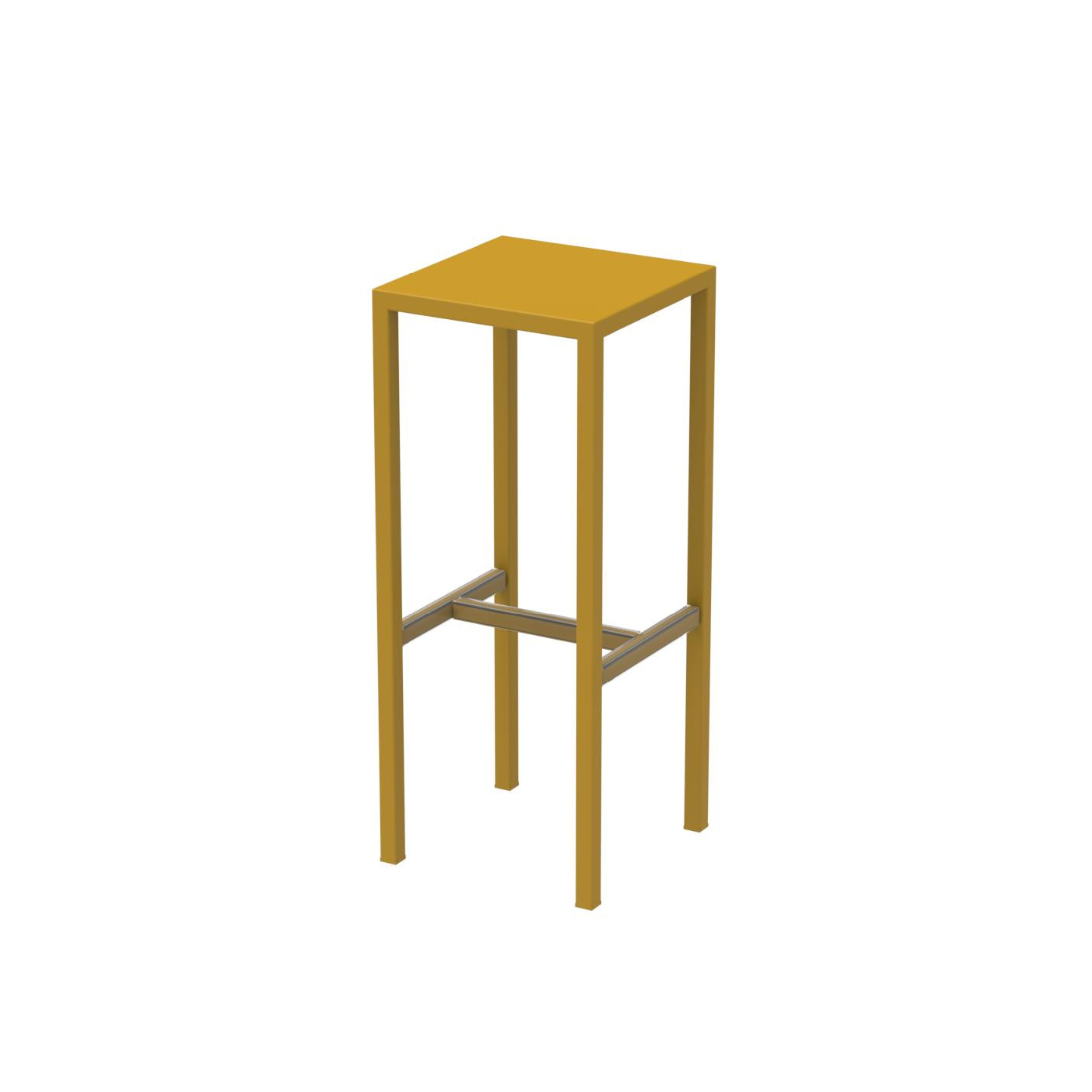 Sgabello in metallo verniciato "Seaside" da giardino cm 32x32 78h