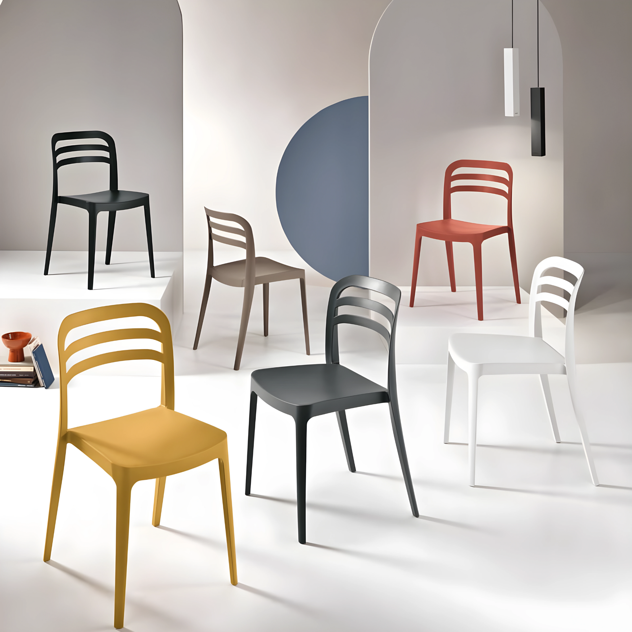 Set di sedie da pranzo "Guapa" in polipropilene cm 50x51 82h
