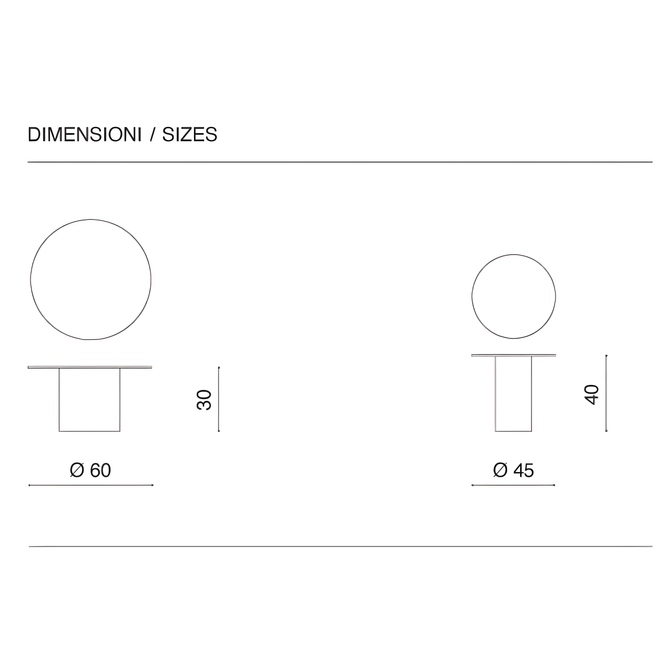 Table basse ronde "Dixon" avec piètement en métal et plateau en verre