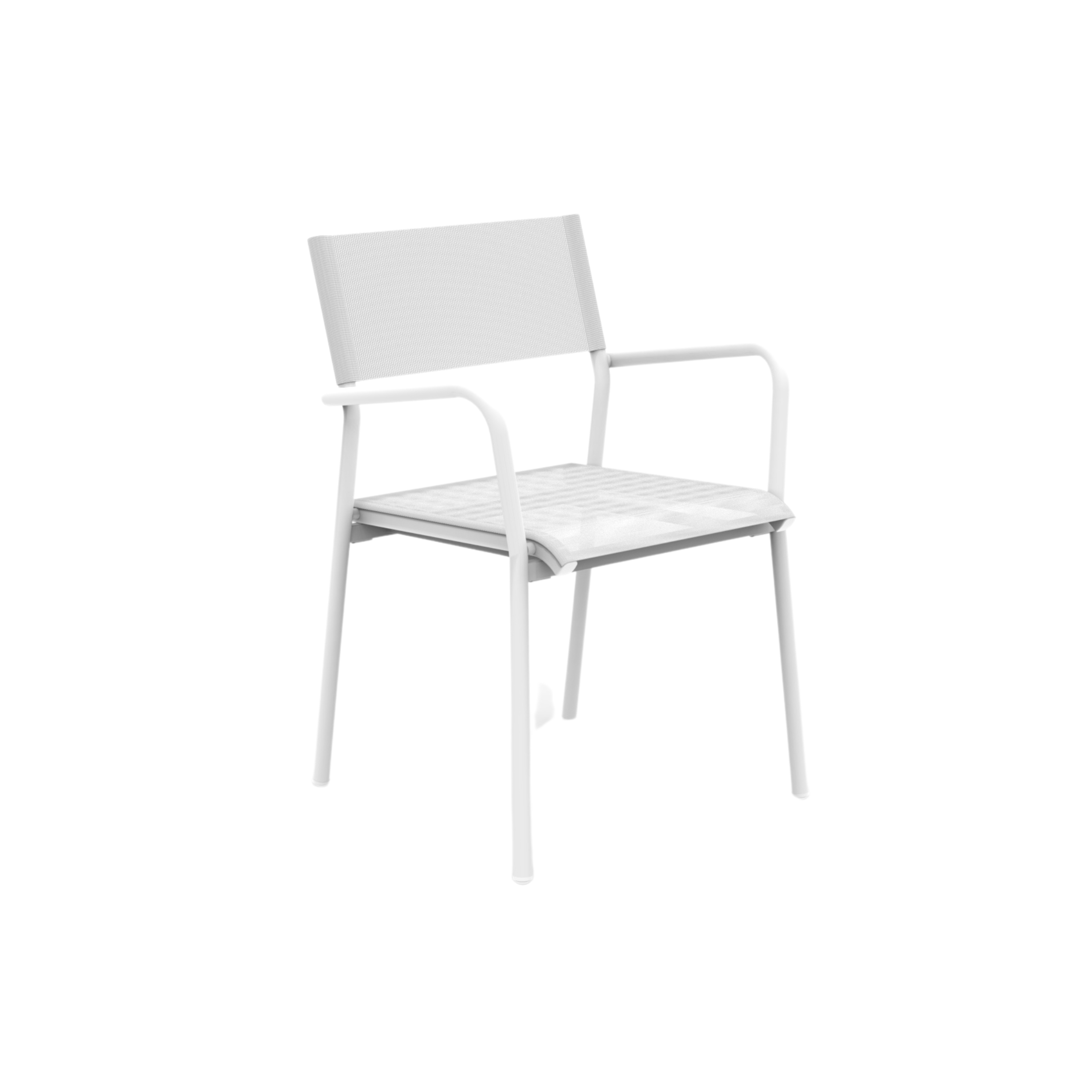 Fauteuil de jardin empilable "Tosca" en métal peint 55x55 cm 98h