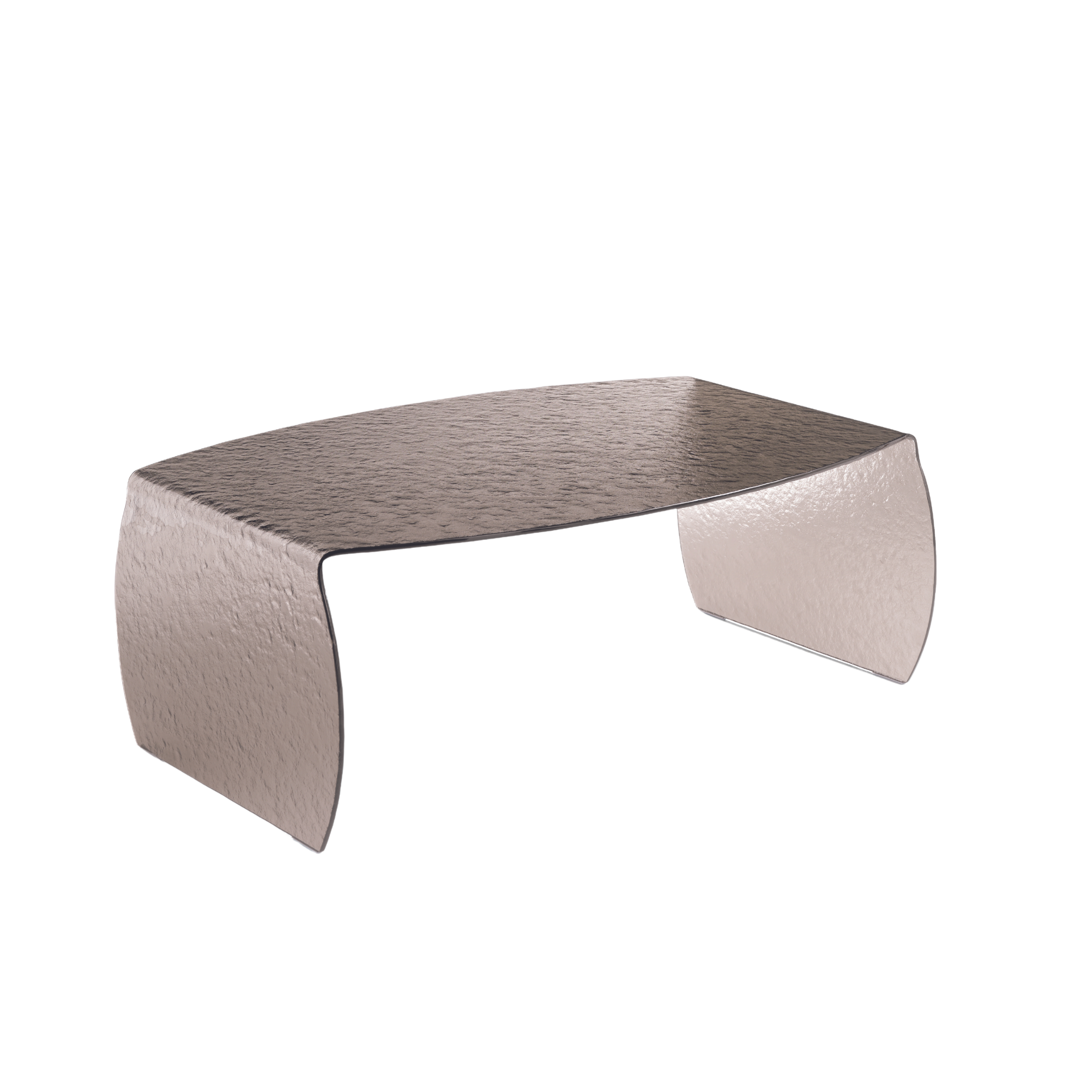 Table basse moderne "Elmo" en verre trempé 100x65 cm 38h