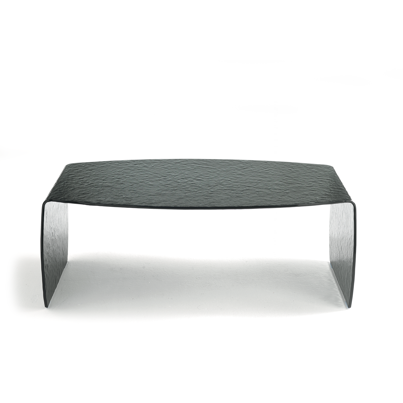 Table basse moderne "Elmo" en verre trempé 100x65 cm 38h