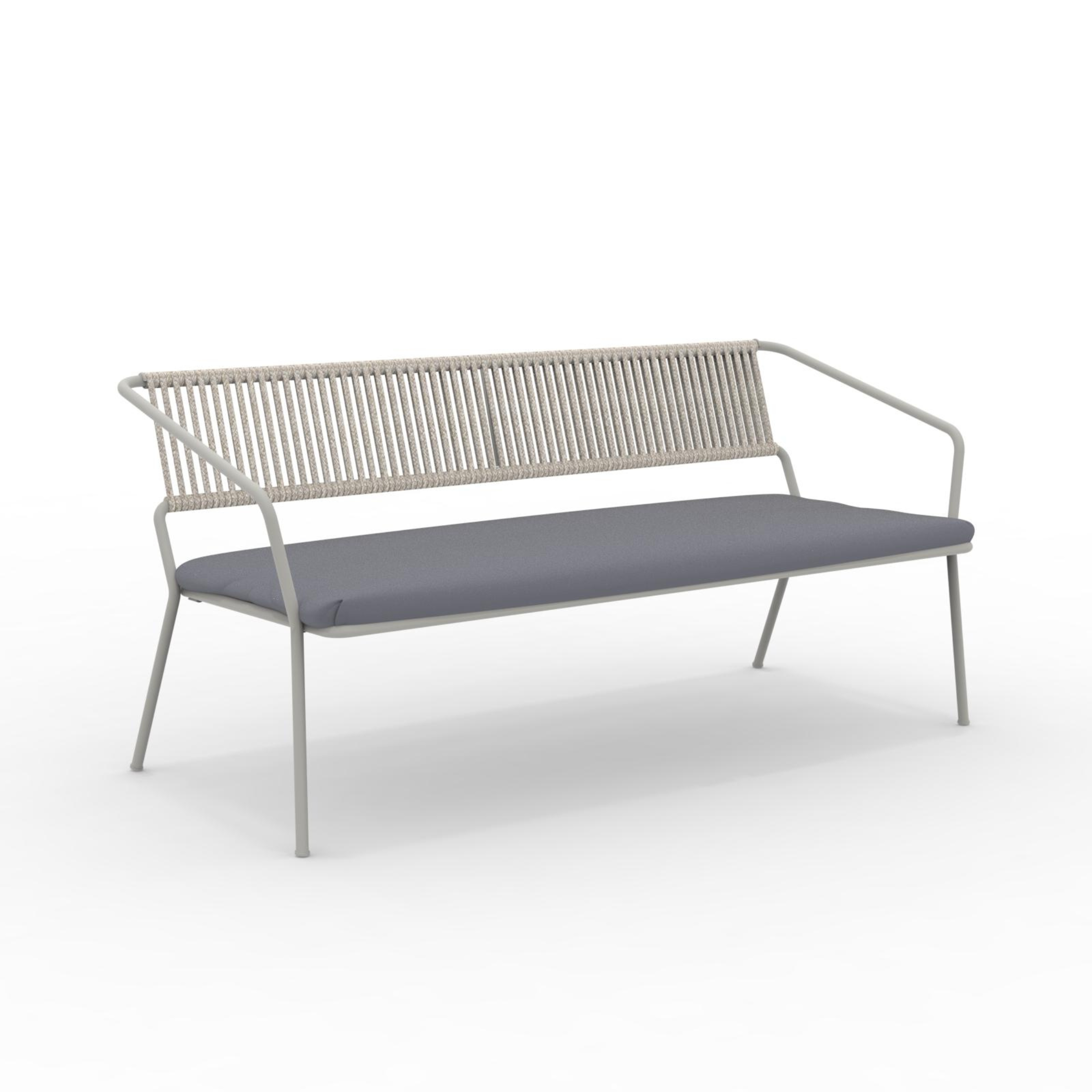 Canapé de jardin en métal "Slot" banquette empilable 152x65 cm 72h