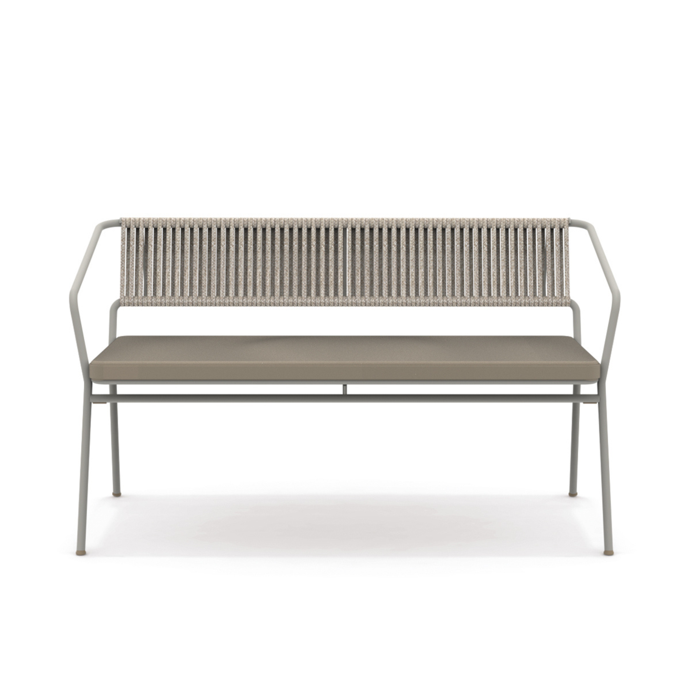 Canapé de jardin en métal "Slot" banquette empilable 152x65 cm 72h
