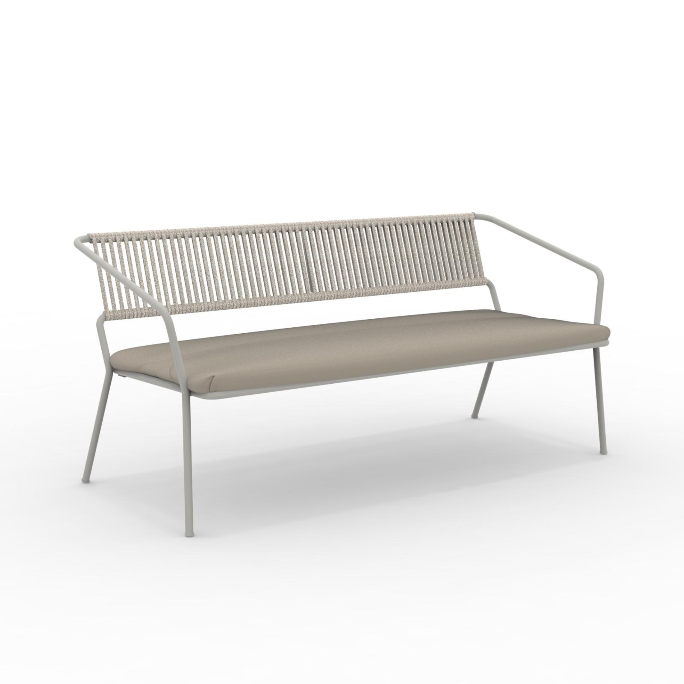 Canapé de jardin en métal "Slot" banquette empilable 152x65 cm 72h