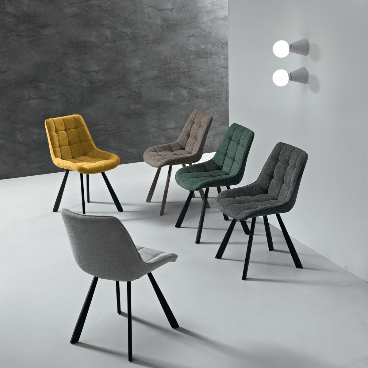 Set di sedie imbottite