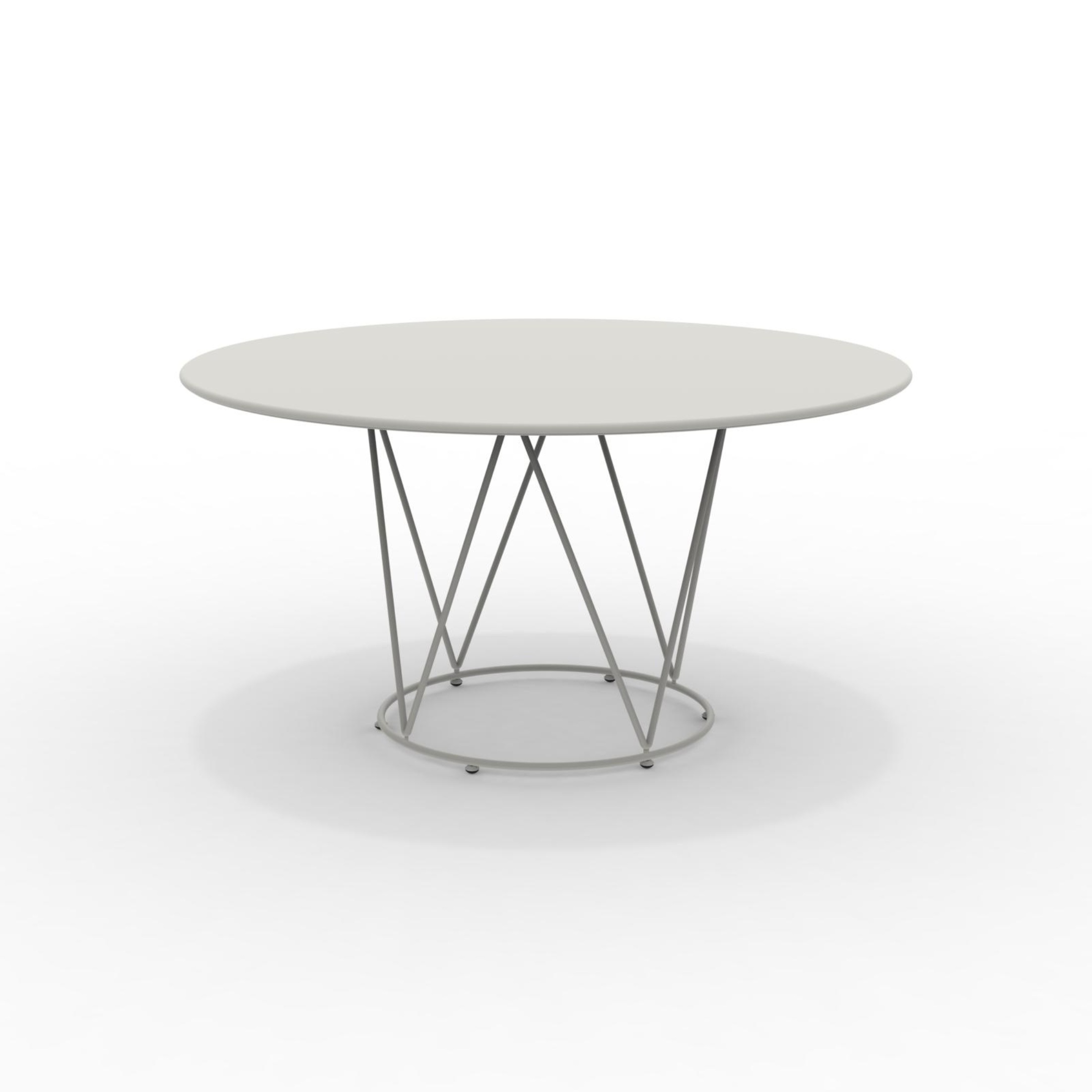 Table de jardin et bar ronde en métal galvanisé avec socle amovible "Daisy6"