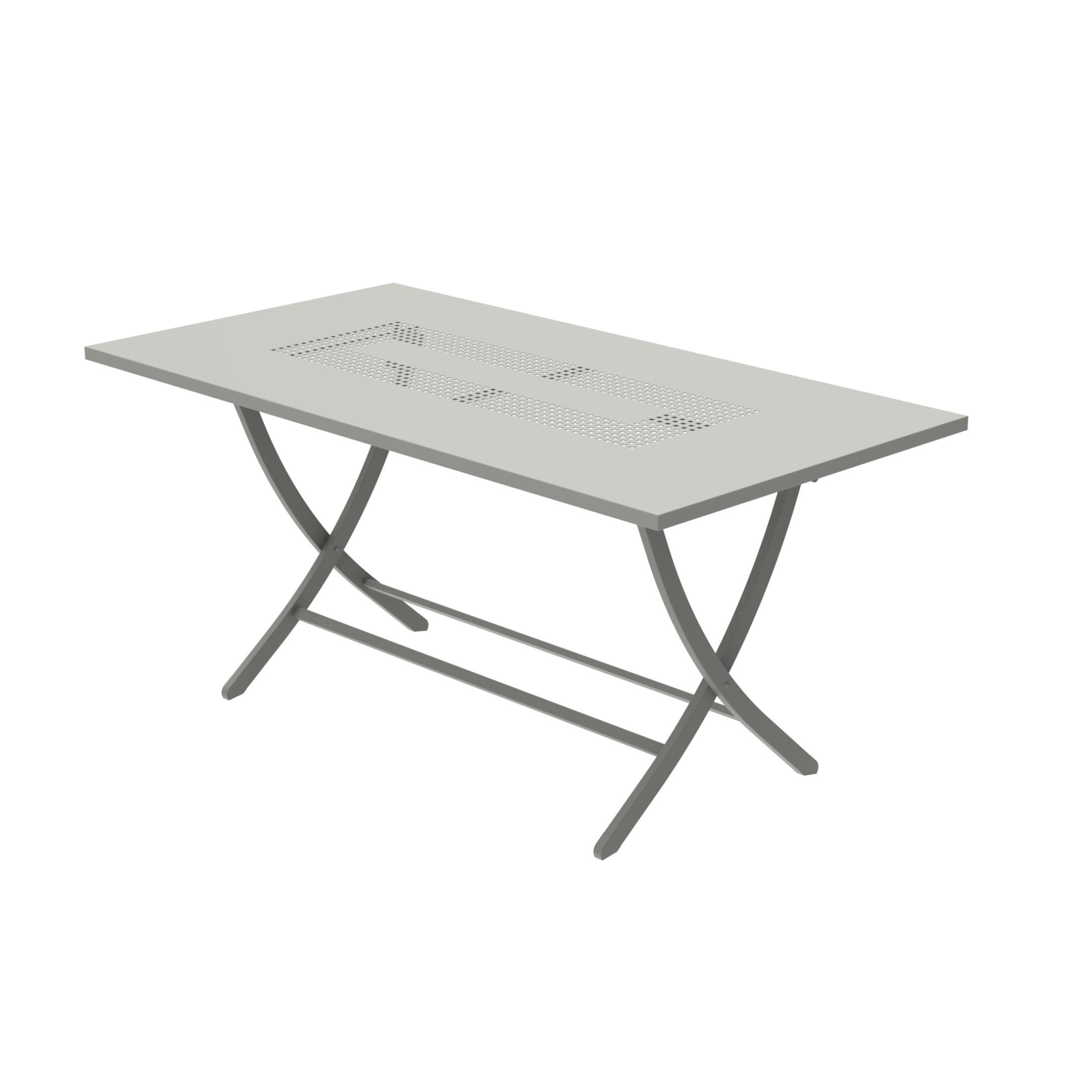 Table pliante rectangulaire "Vegas" en métal galvanisé pour jardin h 75 cm