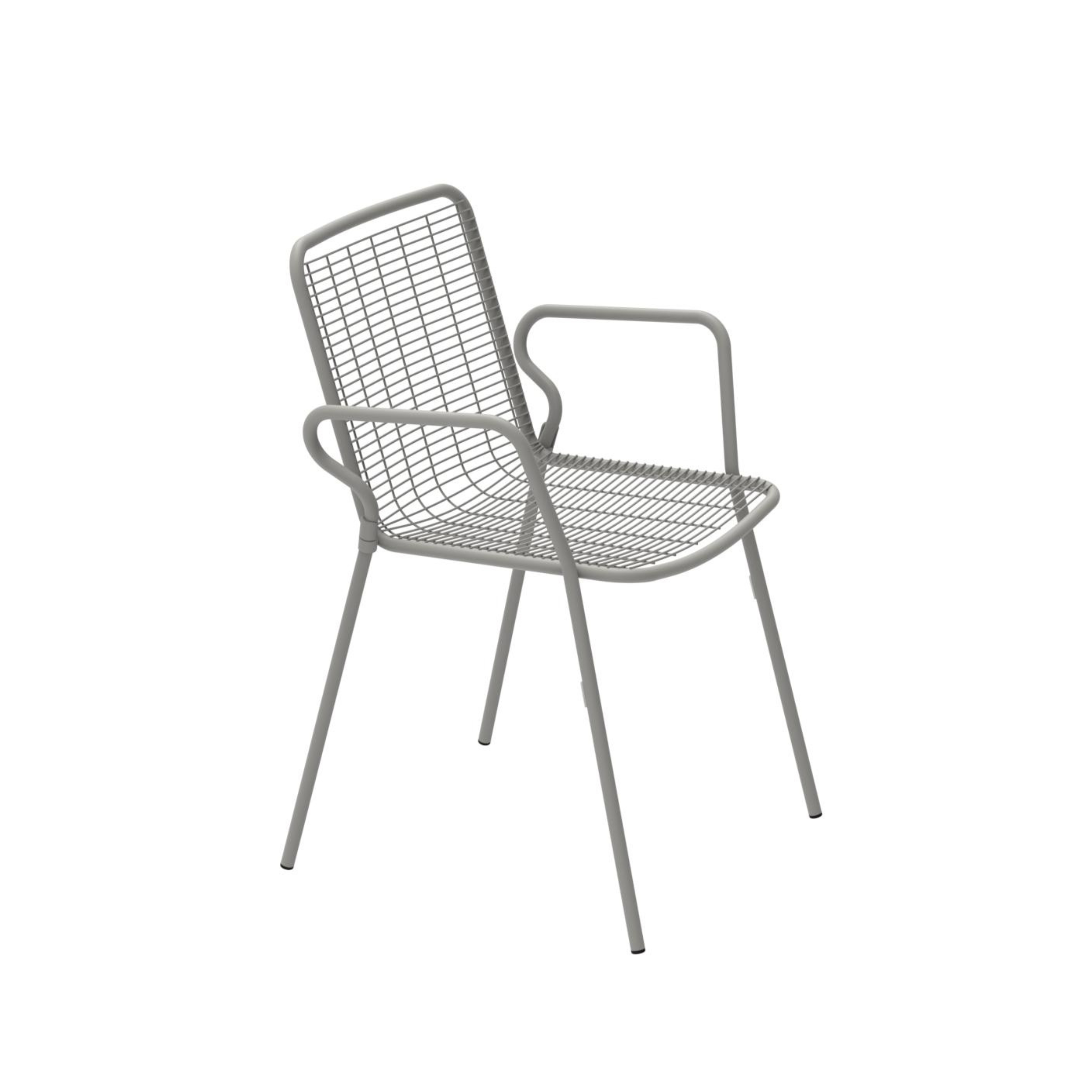 Silla apilable de metal revestido de polvo sillón de jardín "Roma" 54x60 cm 84h