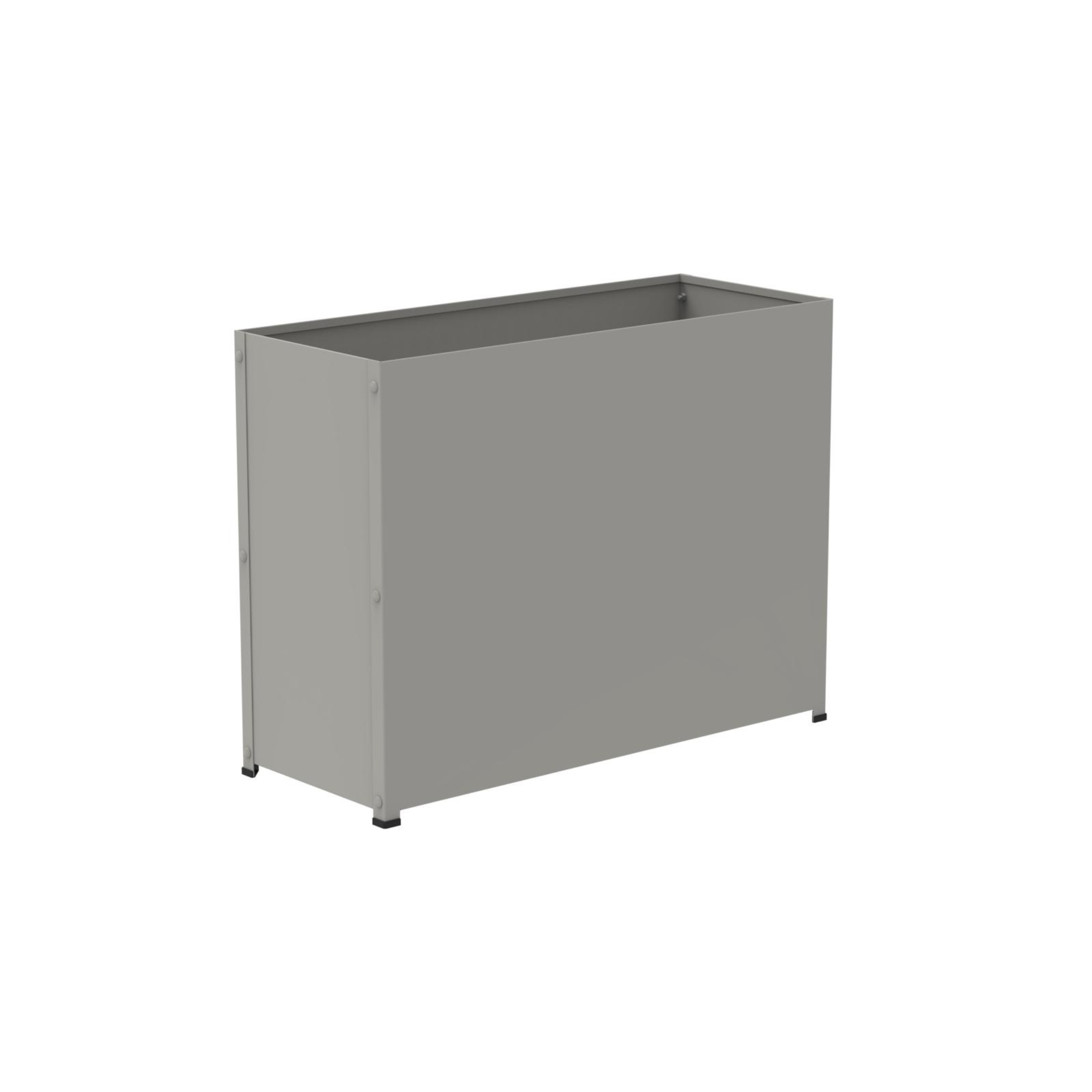 Jardinera rectangular de metal "Box" jarrón de jardín con divisor 86x35 cm