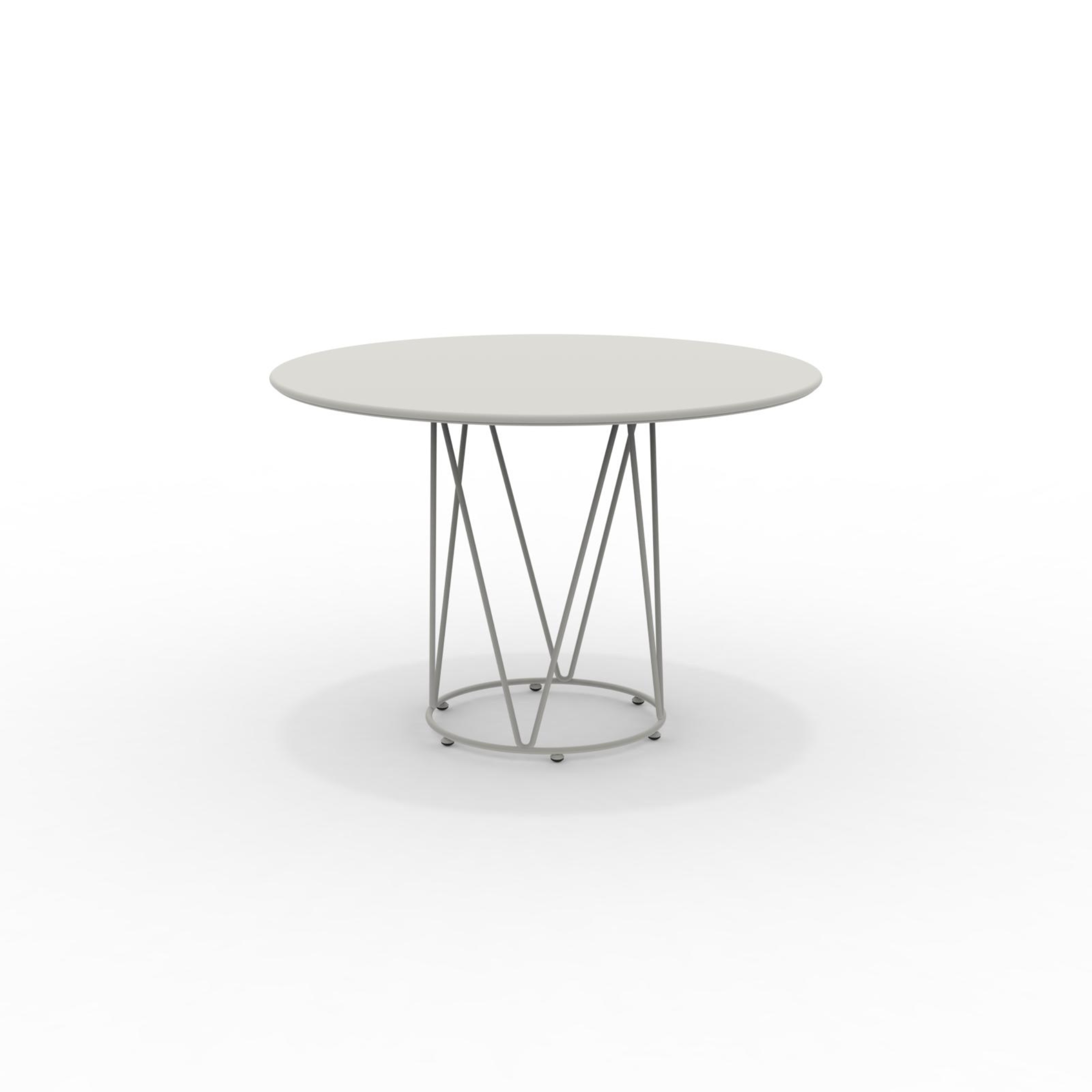 Table de jardin et bar ronde en métal galvanisé avec socle amovible "Daisy6"