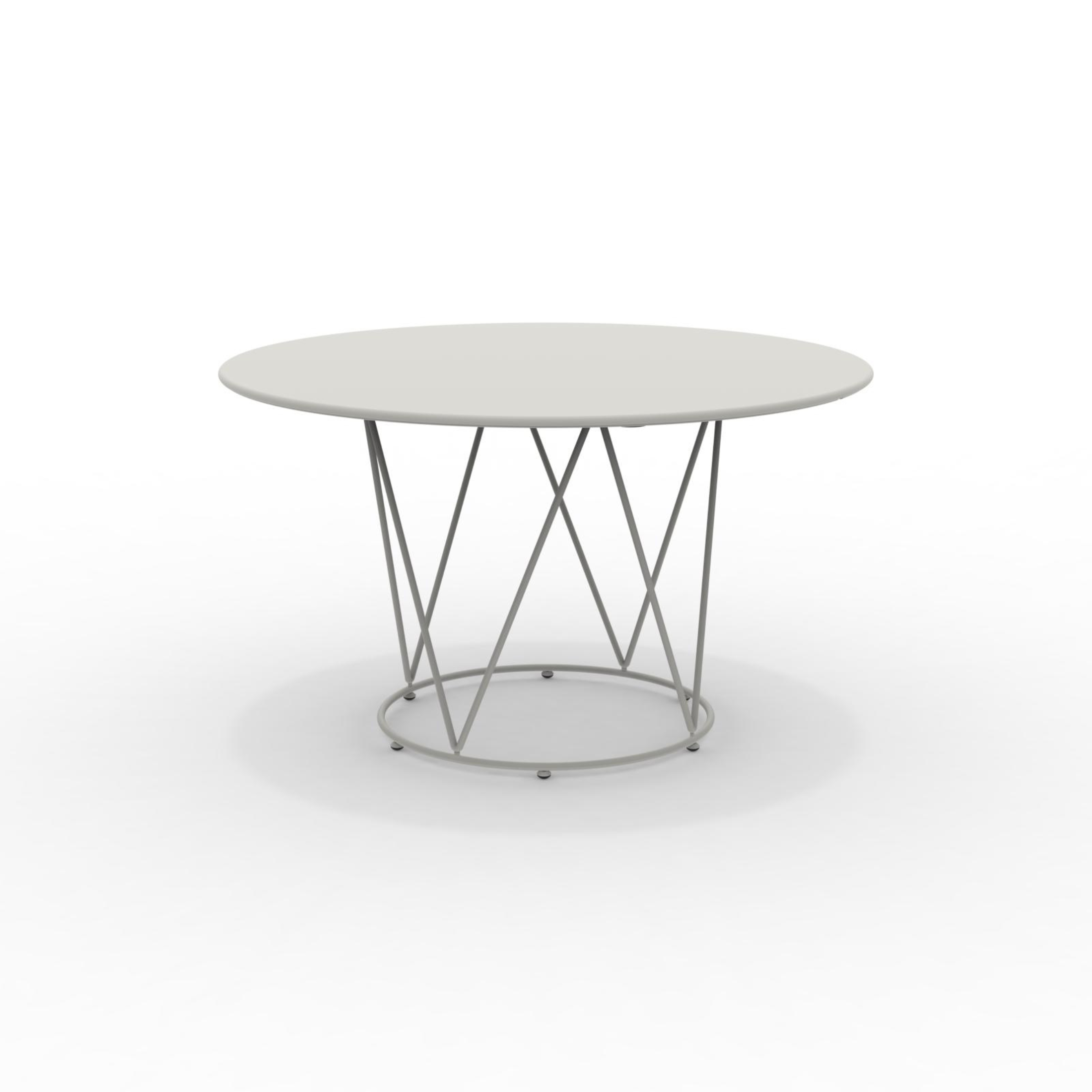 Table de jardin et bar ronde en métal galvanisé avec socle amovible "Daisy6"