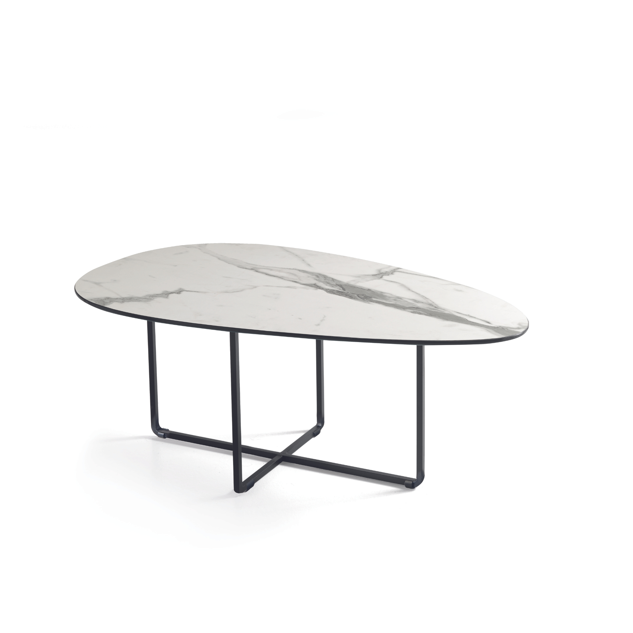 Tavolino moderno "Ginni" da divano in metallo