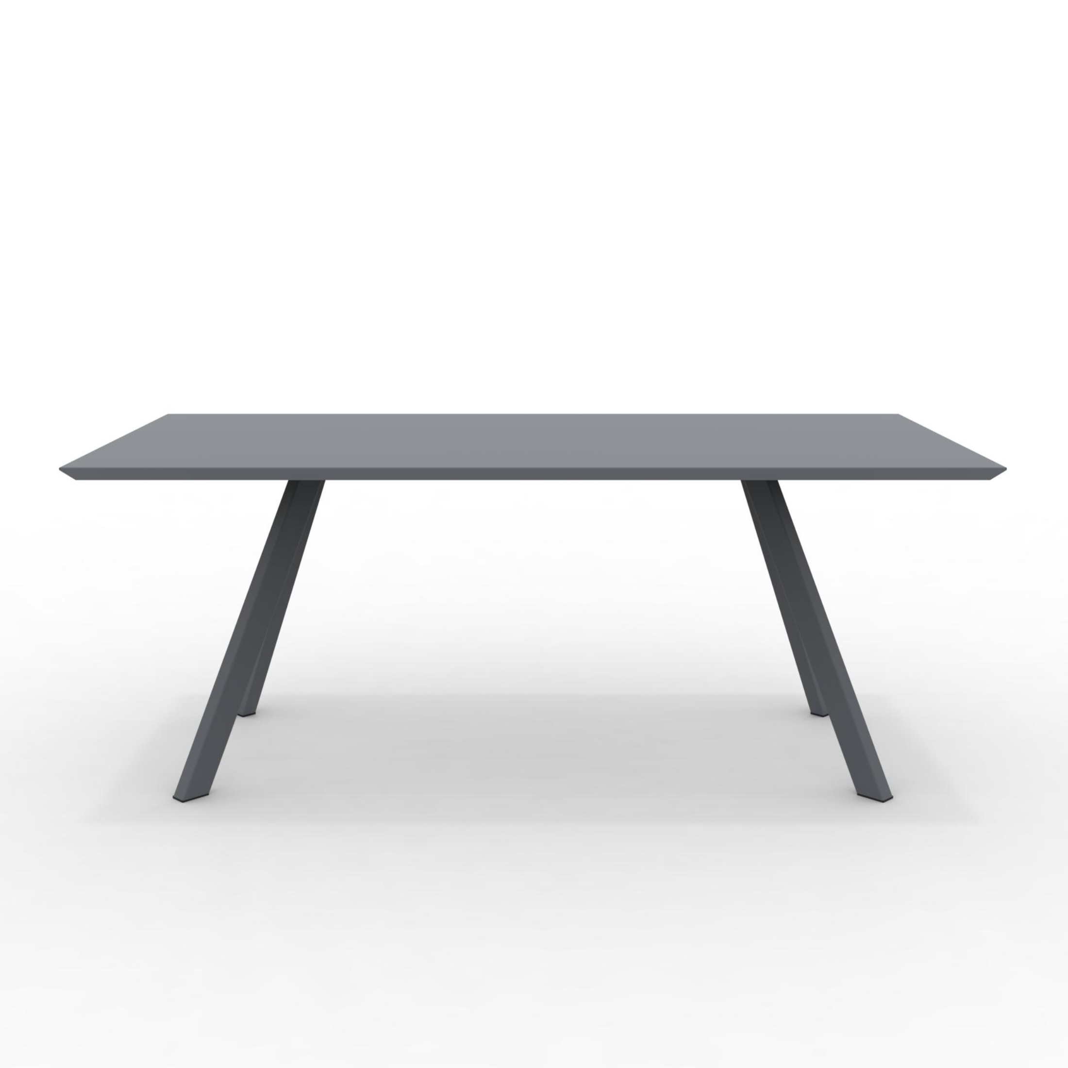 Table fixe en métal peint "Daisy8" pour jardin moderne 185x90 cm 75h