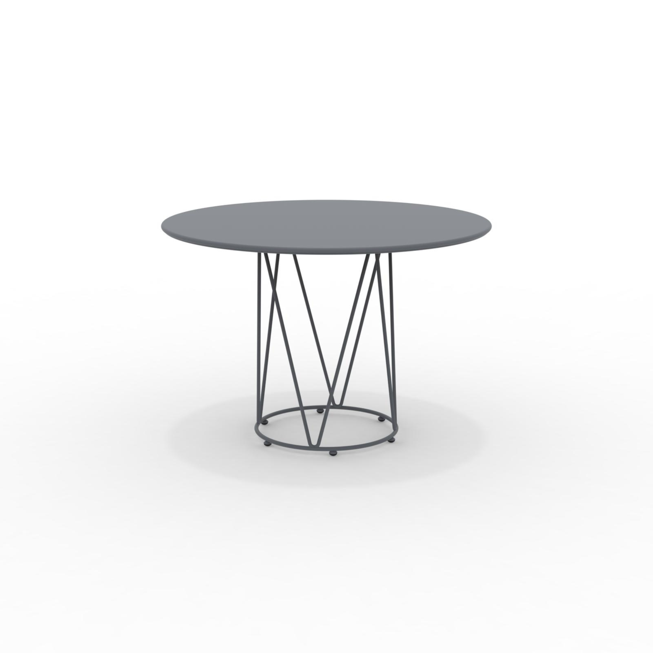 Table de jardin et bar ronde en métal galvanisé avec socle amovible "Daisy6"
