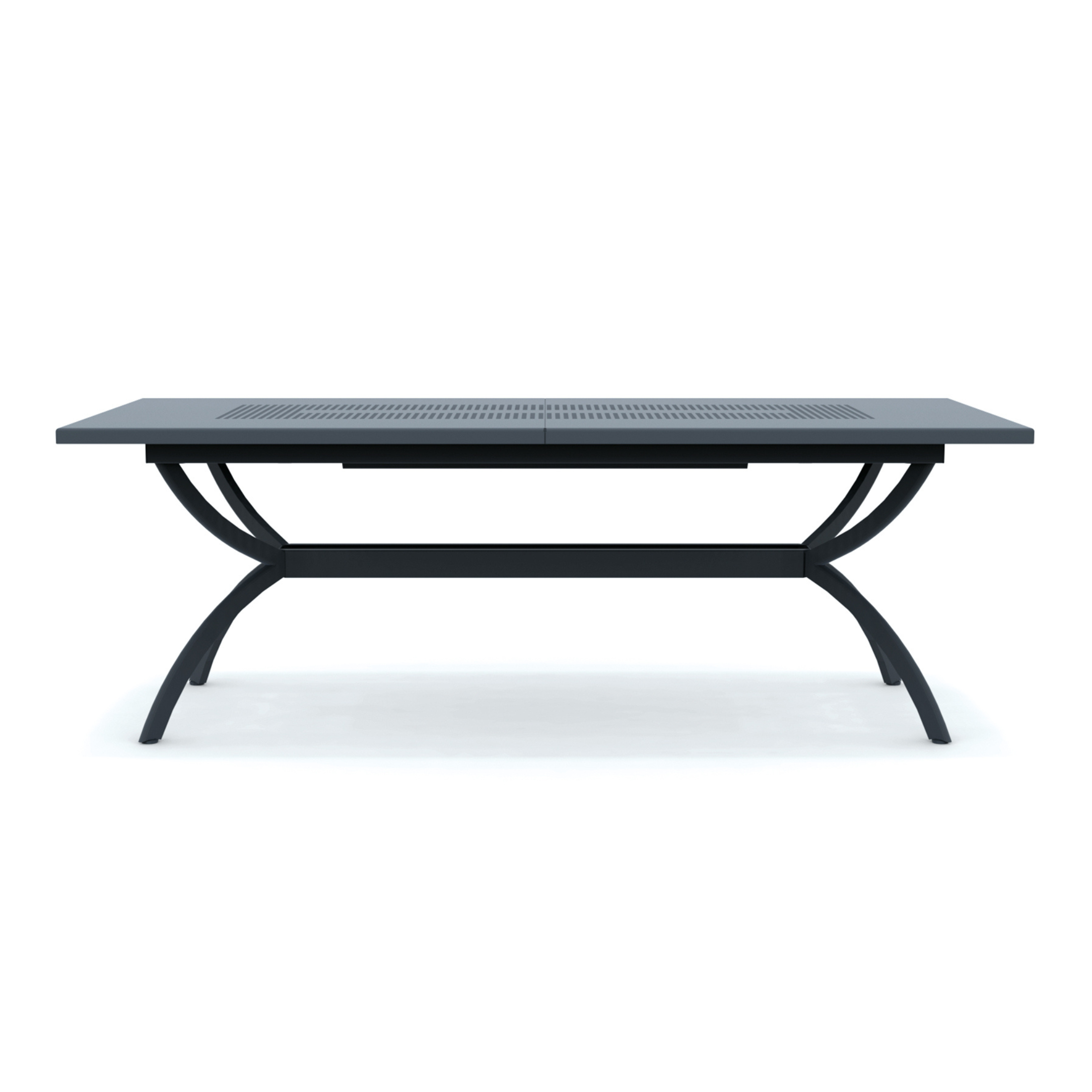 Table extensible en métal "Valentino" pour jardin moderne 220/300x100 cm 75h