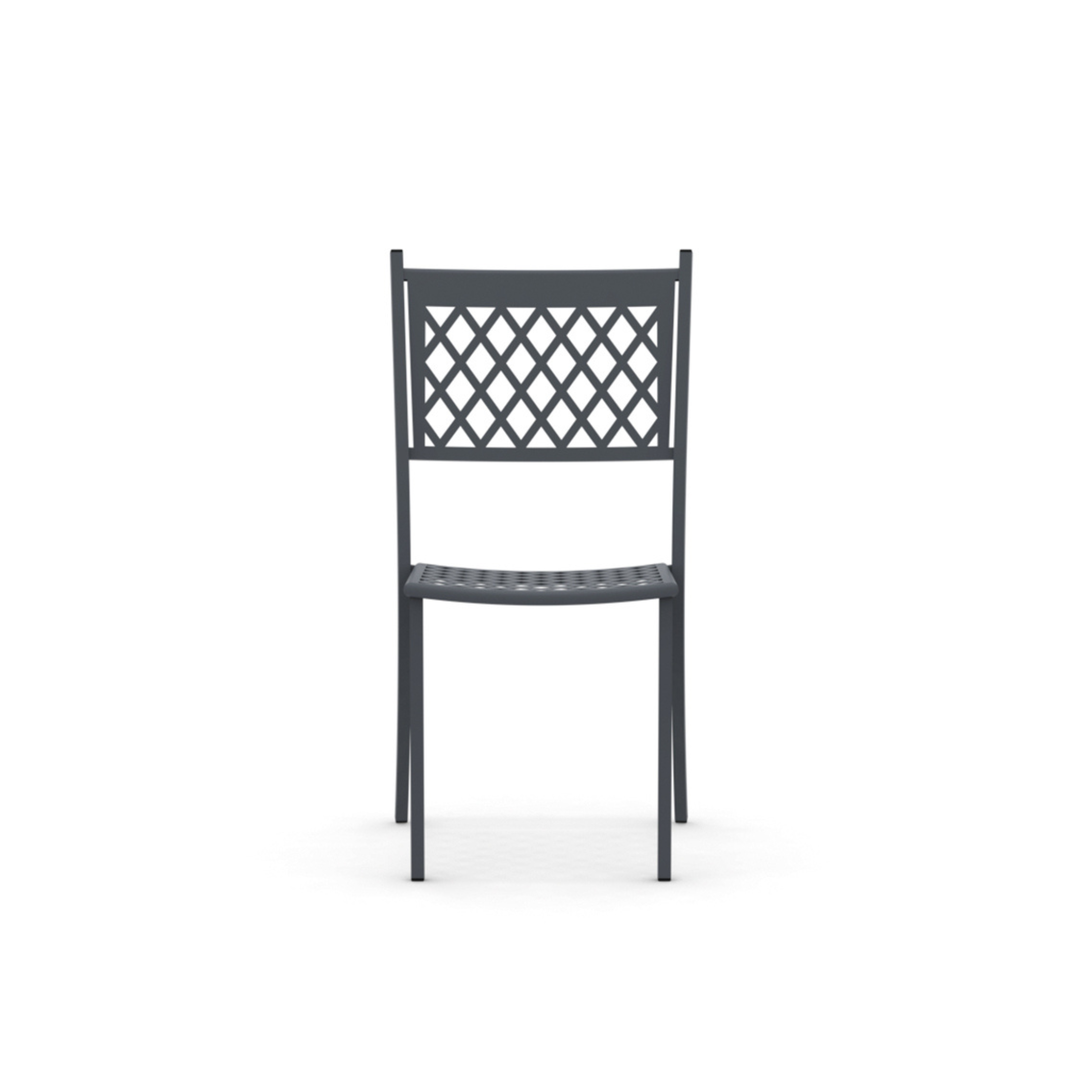 Set di sedie moderne da giardino "Summertime" in metallo verniciato impilabili cm 49x57 95h