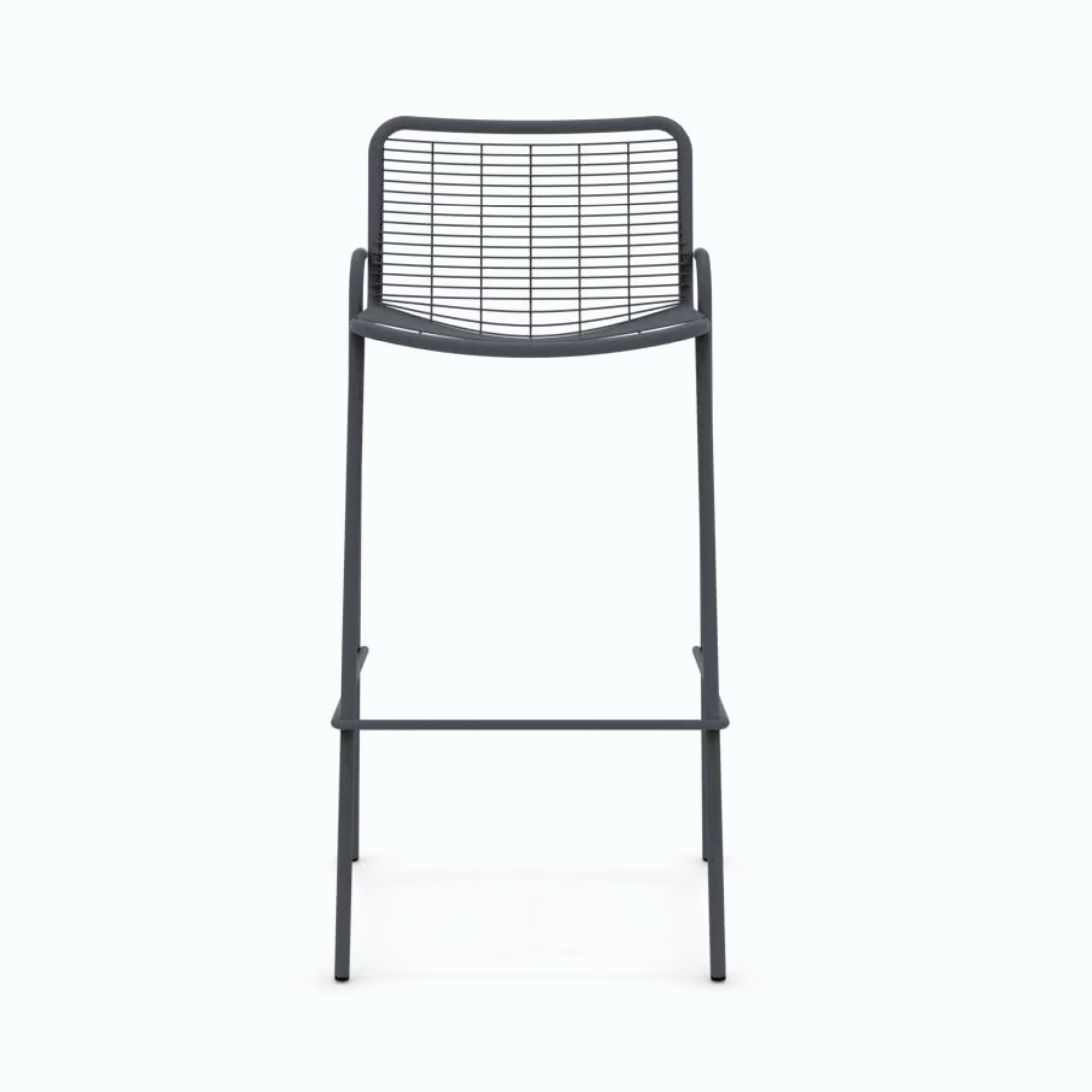 Taburete alto de metal pintado "Roma" apilable para el jardín 50x52 cm 100h