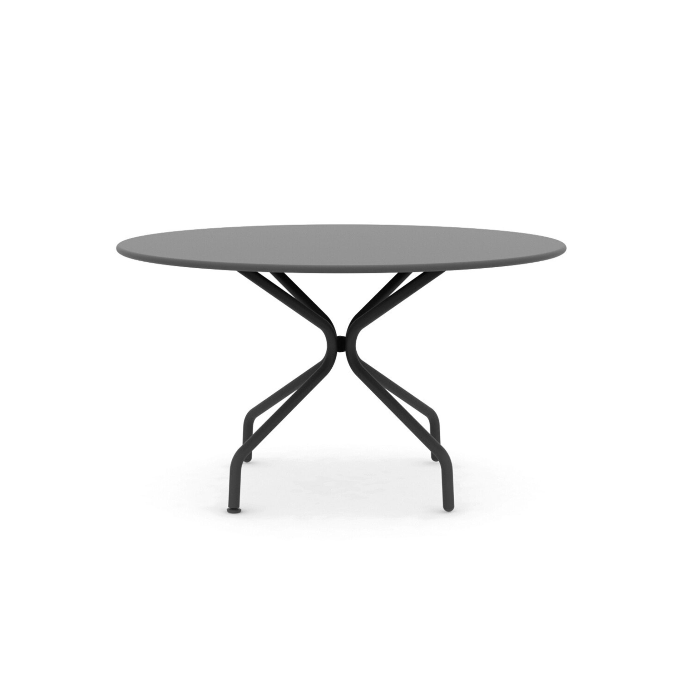 Tavolo tondo in metallo verniciato "Springtime" da giardino moderno cm 130x130 75h