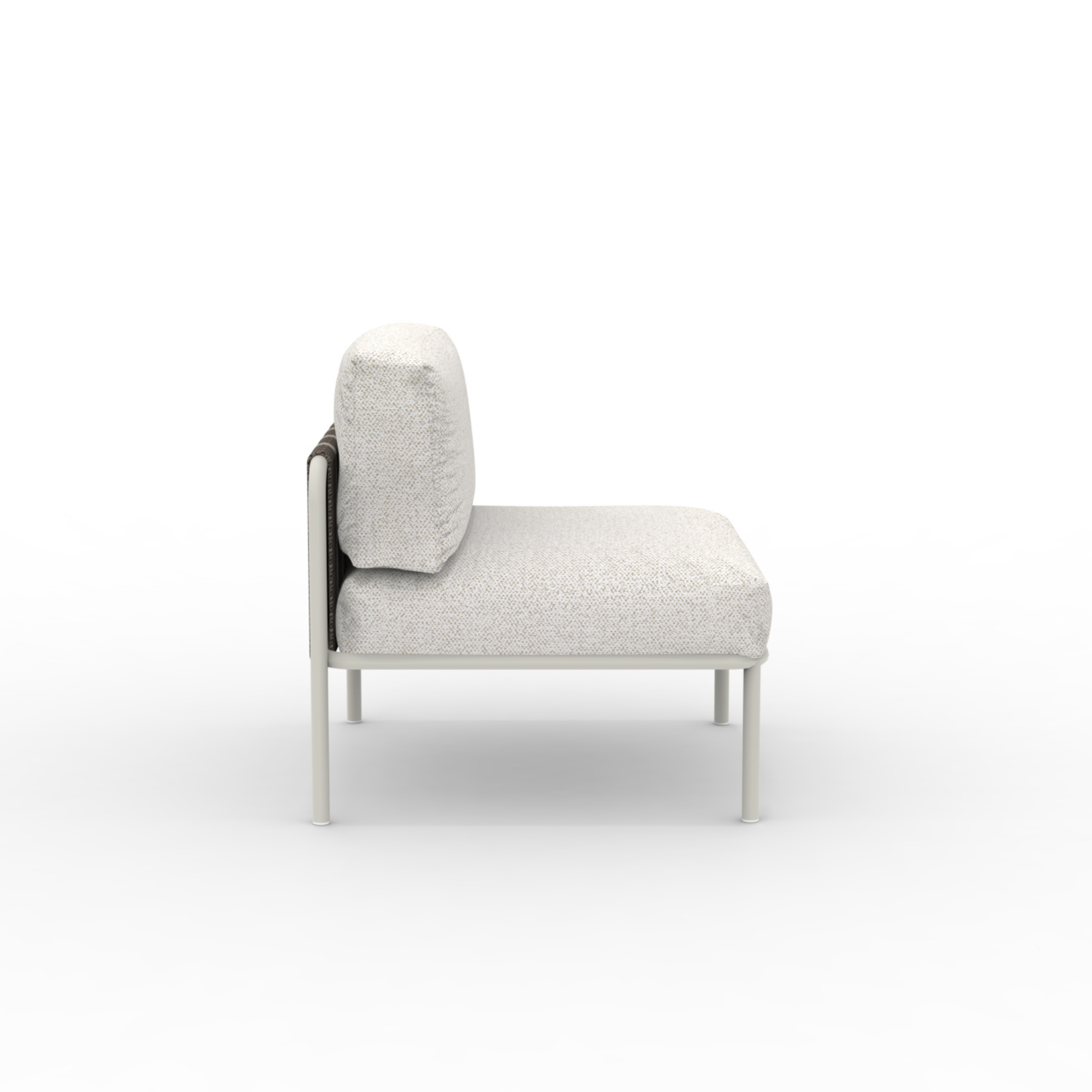 Module canapé simple "Miami" en métal avec coussins 80x80 cm 83h