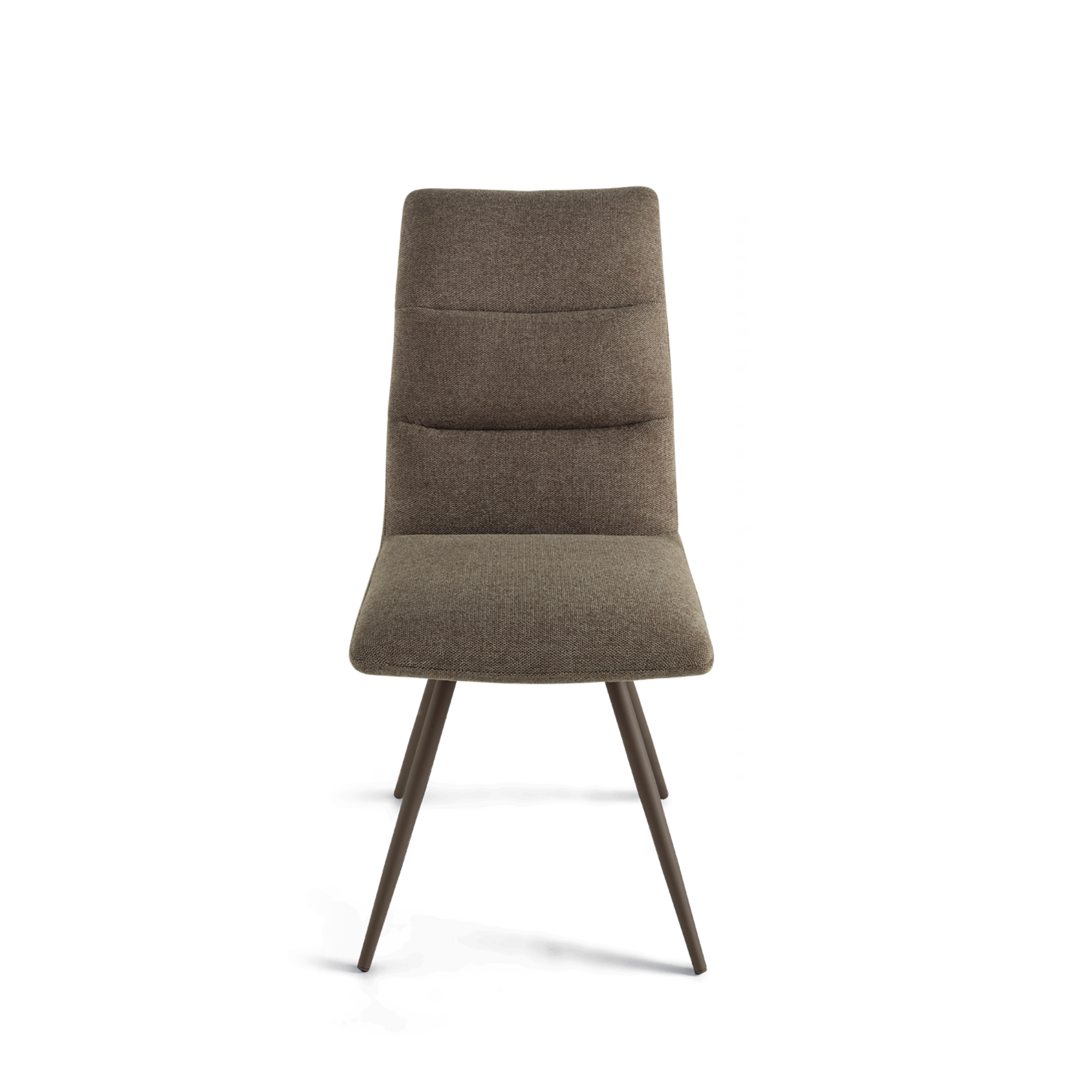 Set di sedie moderne "Madin" con struttura in metallo e seduta in tessuto cm 43x63 93h