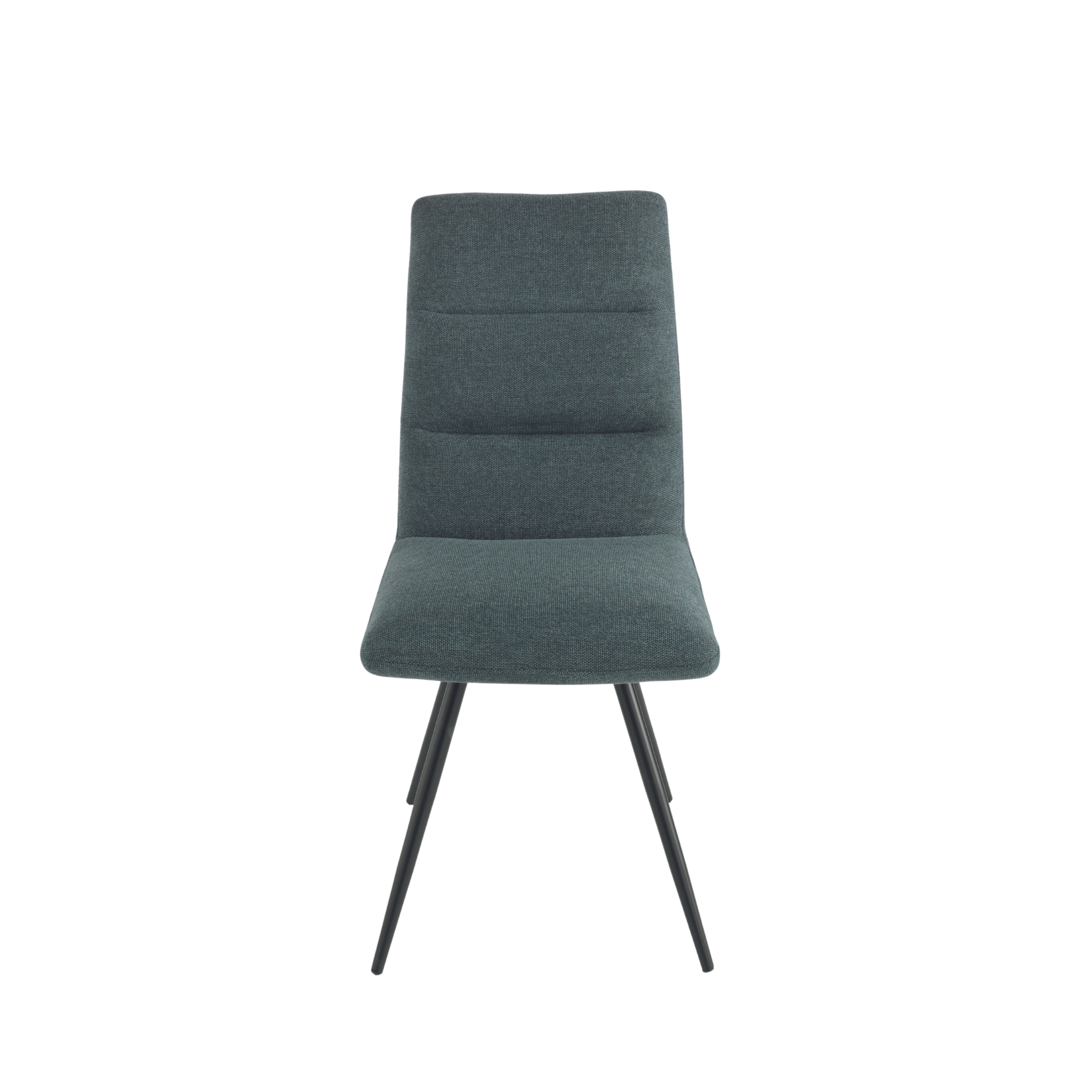 Set di sedie moderne "Madin" con struttura in metallo e seduta in tessuto cm 43x63 93h