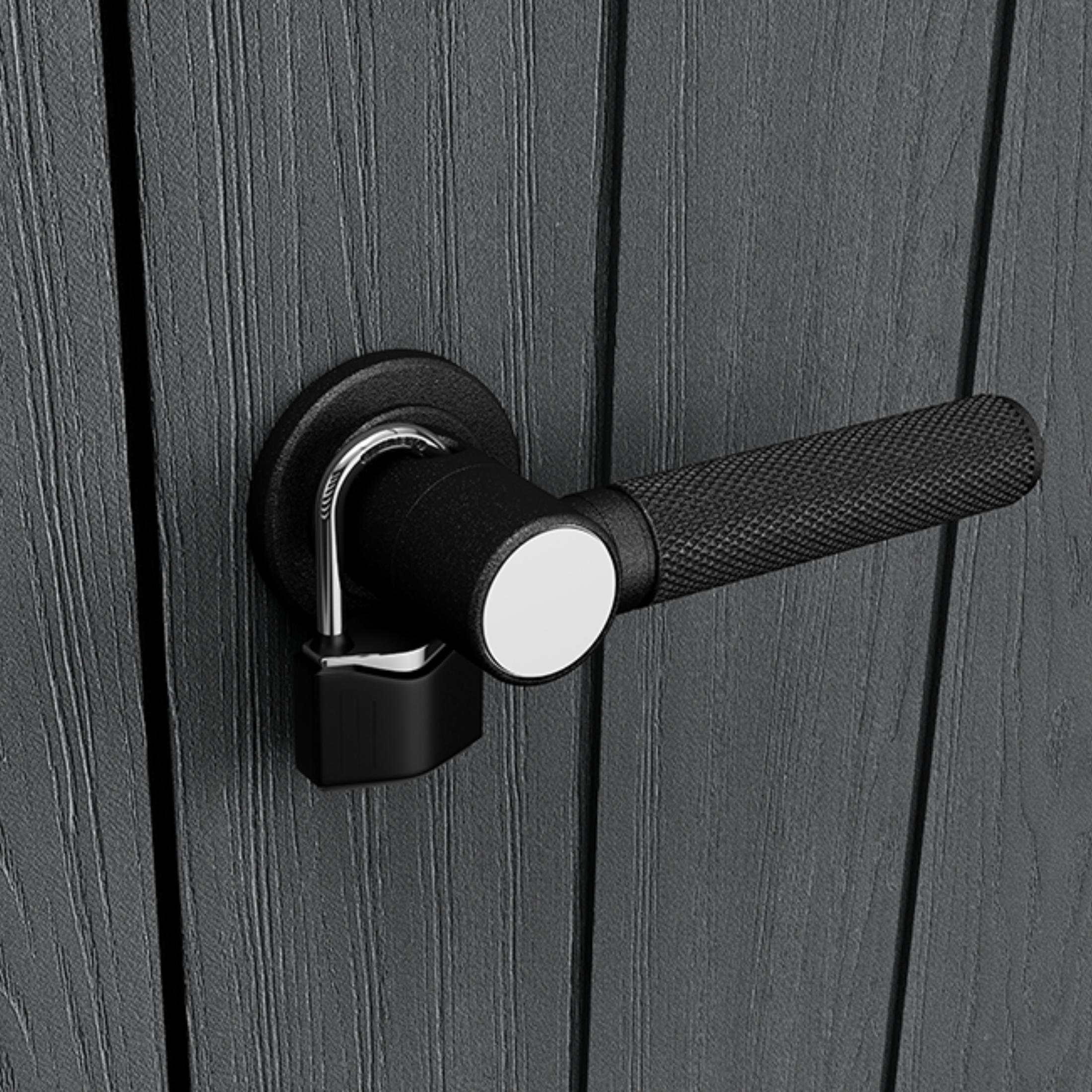 Porta attrezzi "Gnomo" da esterno grigio effetto legno spazioso e resistente cm 140x73,6 170,4h