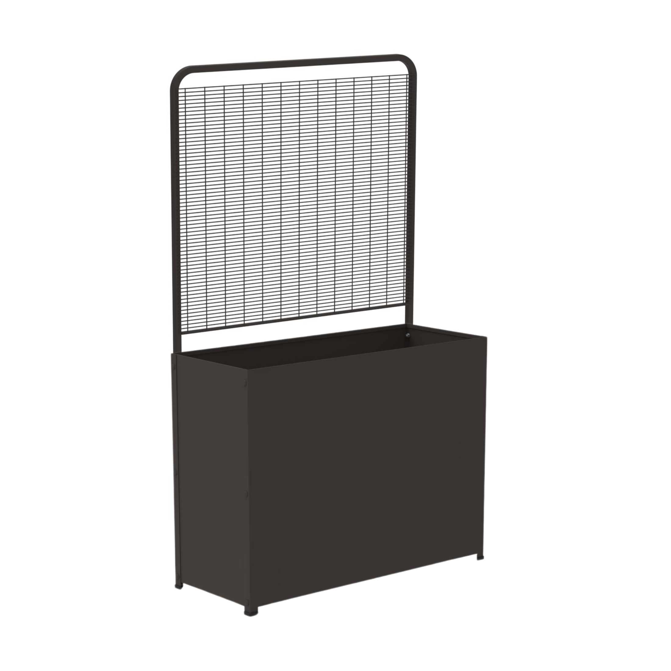 Jardinera rectangular de metal "Box" jarrón de jardín con divisor 86x35 cm