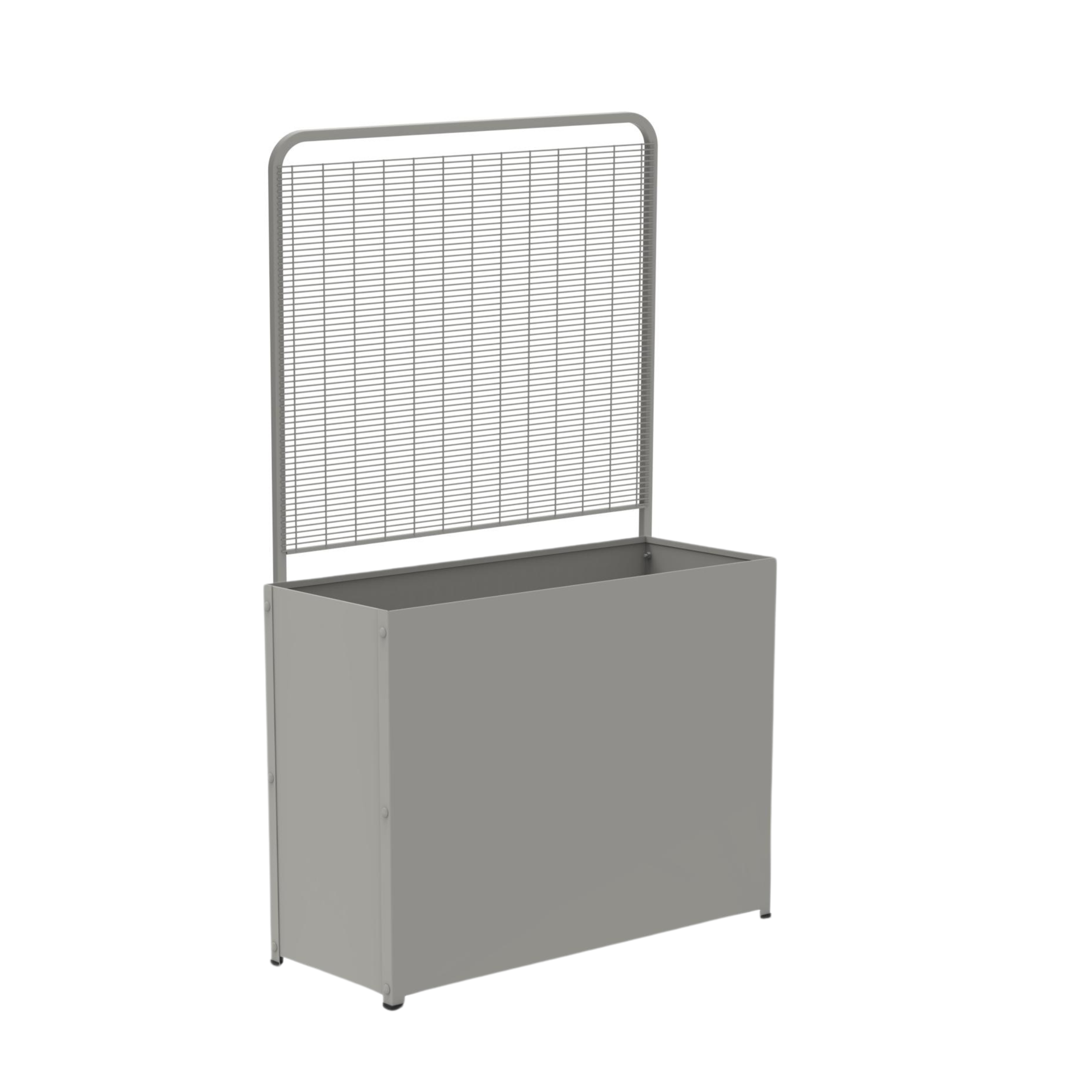 Jardinera rectangular de metal "Box" jarrón de jardín con divisor 86x35 cm